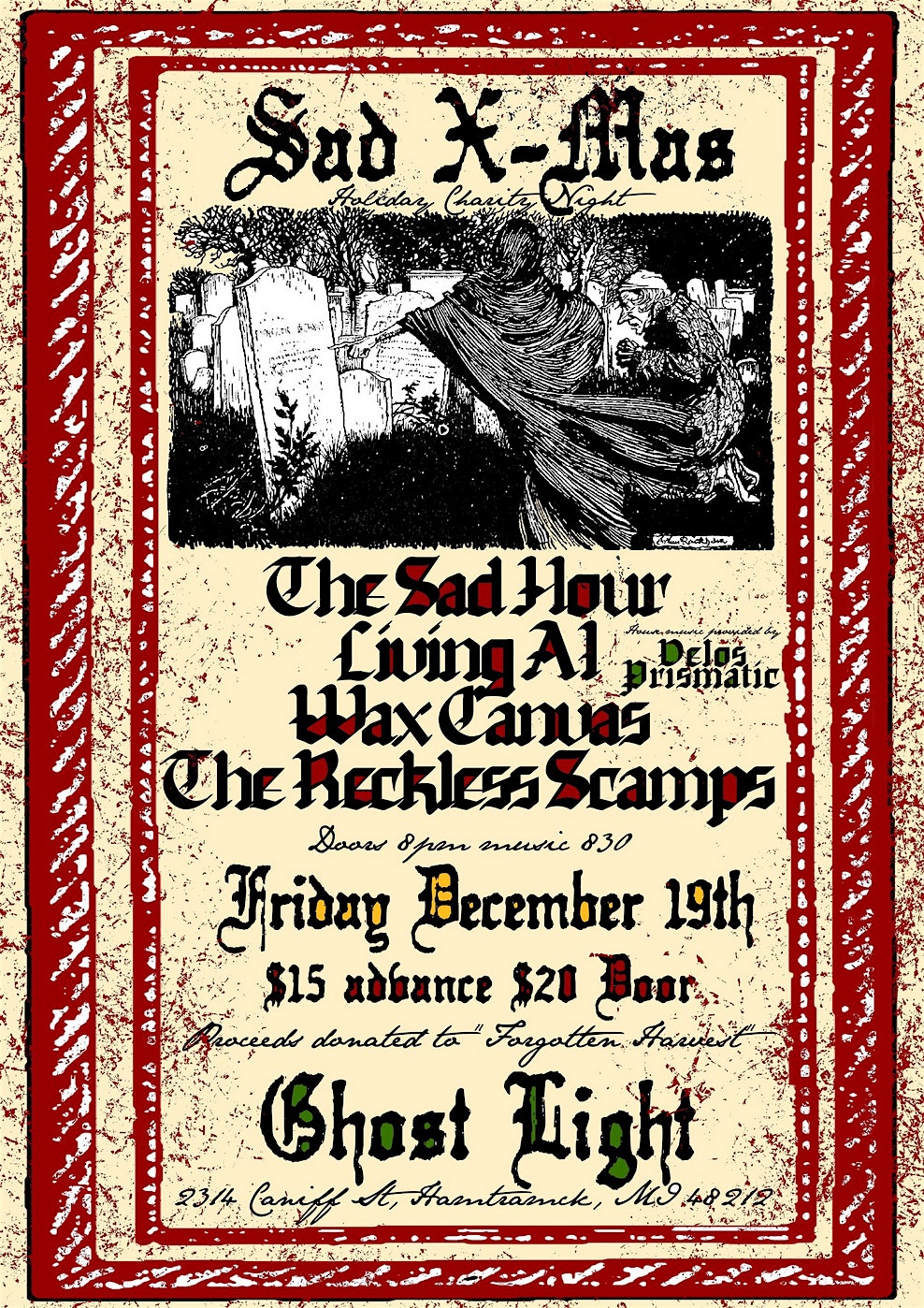 Sad X-Mas Ghostlight Charity Night at Ghost Light, Caniff Street, Hamtramck, MI, USA – Hamtramck, MI