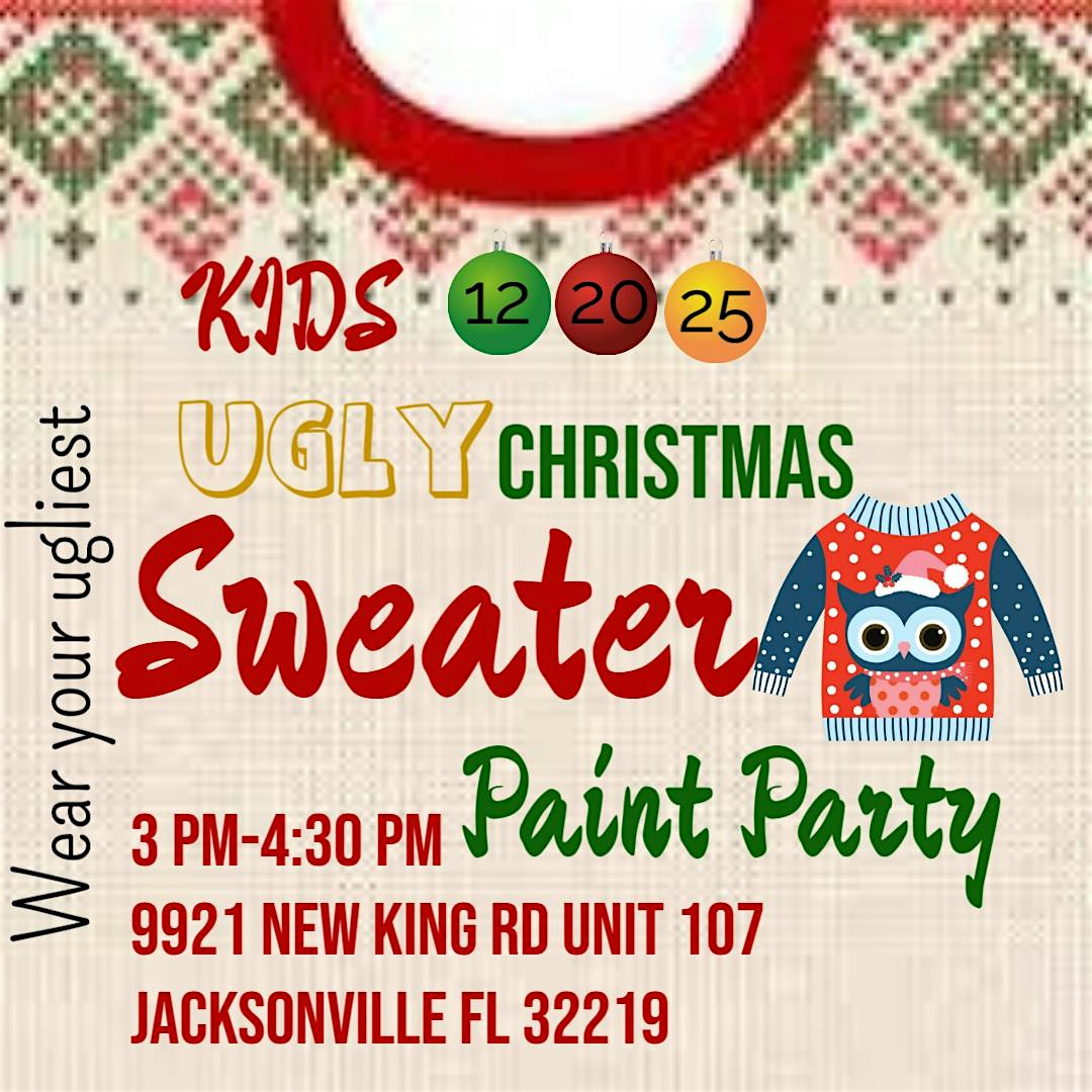Kids Ugly Sweater Paint Party at Trap & Paint – Jackosnville, FL