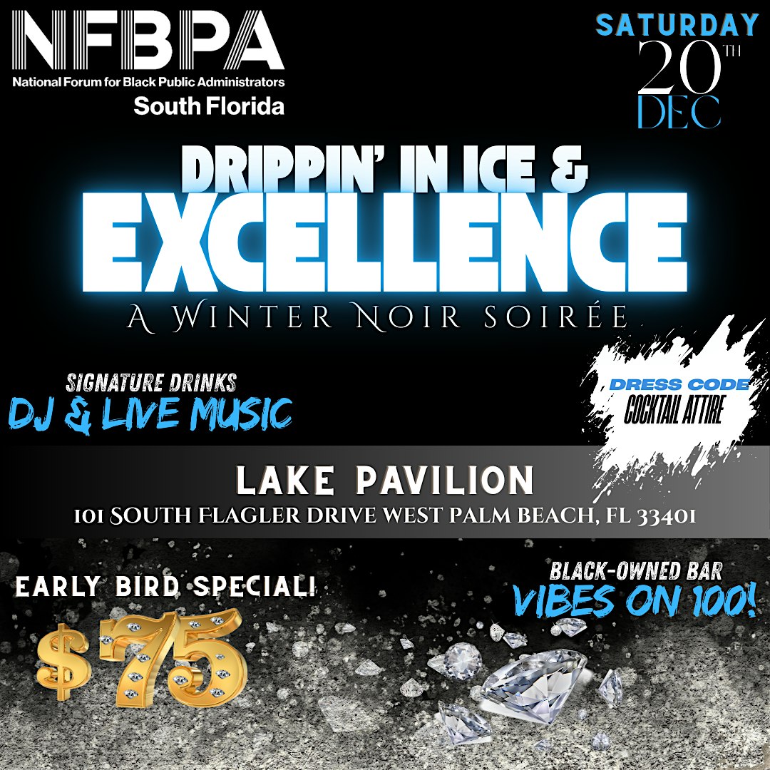 NFBPA SOFLO WINTER NOIR SOIRÉE at West Palm Beach Lake Pavilion – West Palm Beach, FL