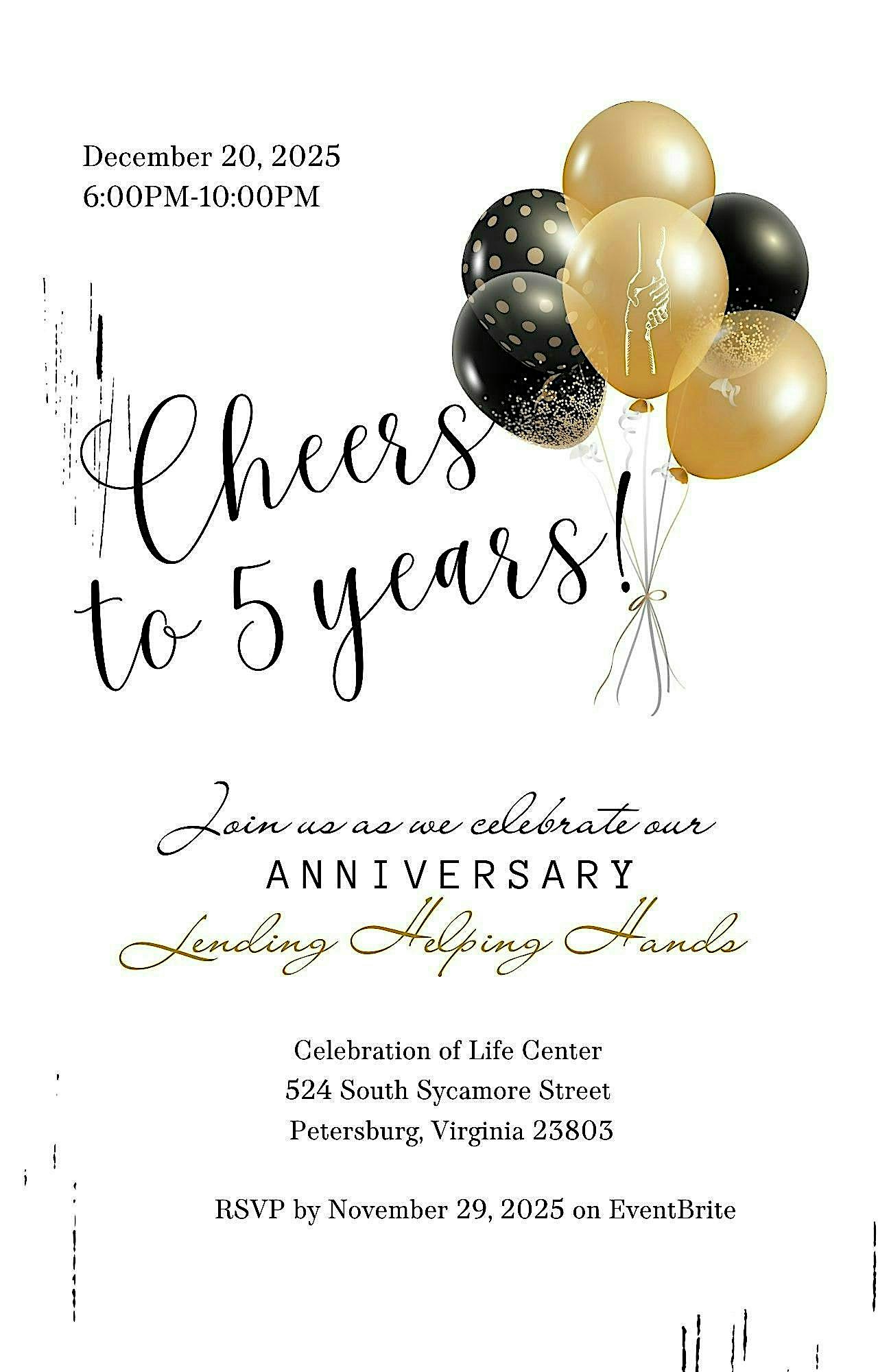 Lending Helping Hands 5th Anniversary Celebration at Celebration Of Life Center – Petersburg, VA