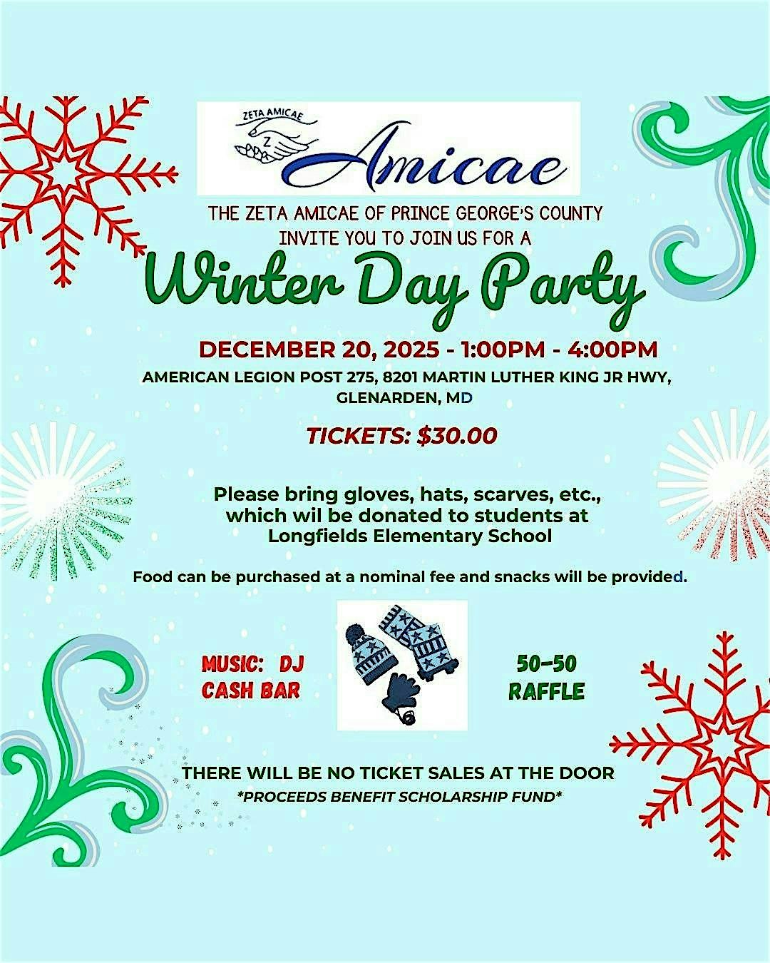 WINTER DAY PARTY at American Legion Post 275 Glenarden – Glenarden, MD