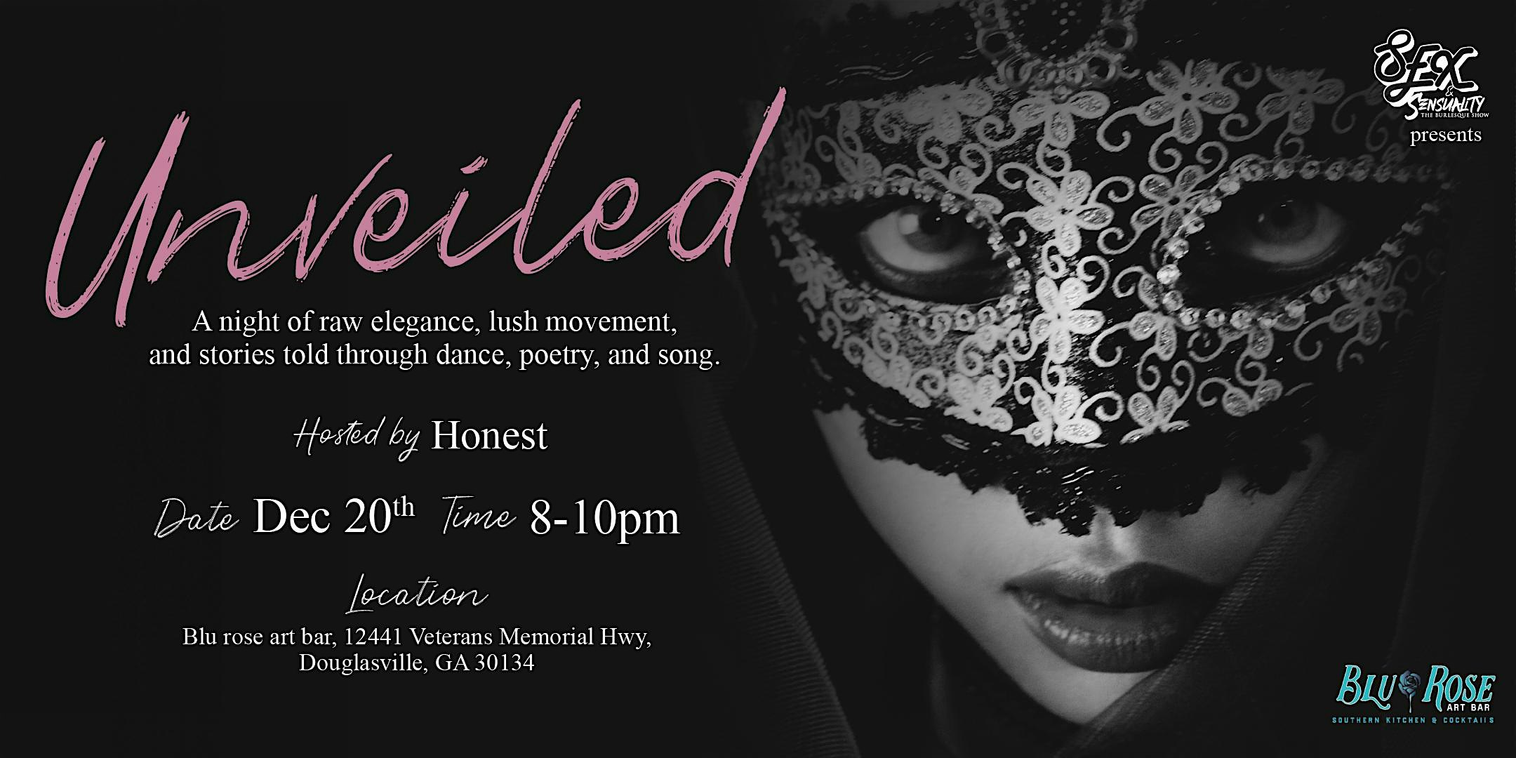 Sex and Sensuality Presents: Unveiled Masquerade Party at Blu Rose Art Bistro – Douglasville, GA