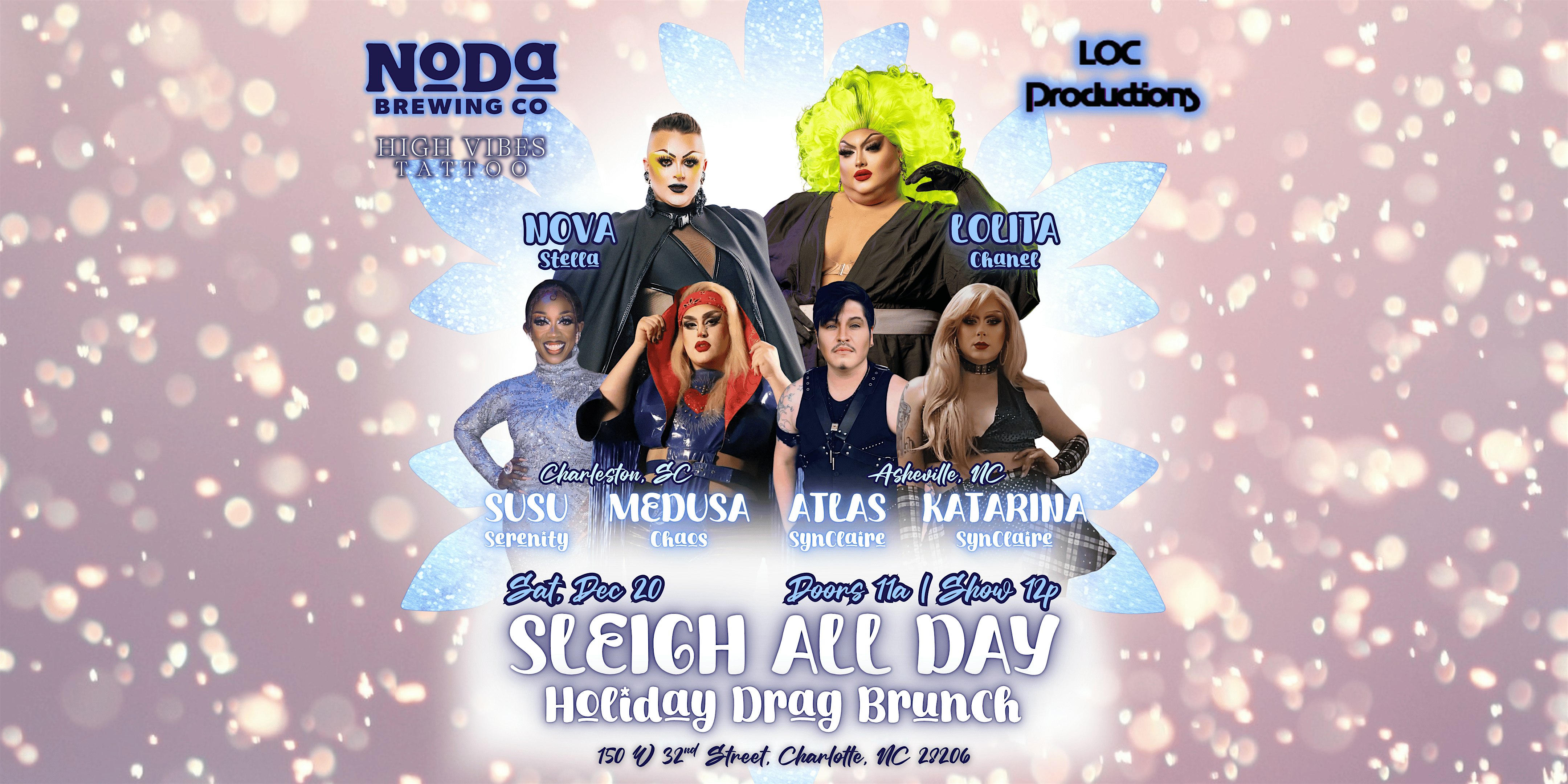 Sleigh All Day: Holiday Drag Brunch at NoDa Brewing Company – Charlotte, NC