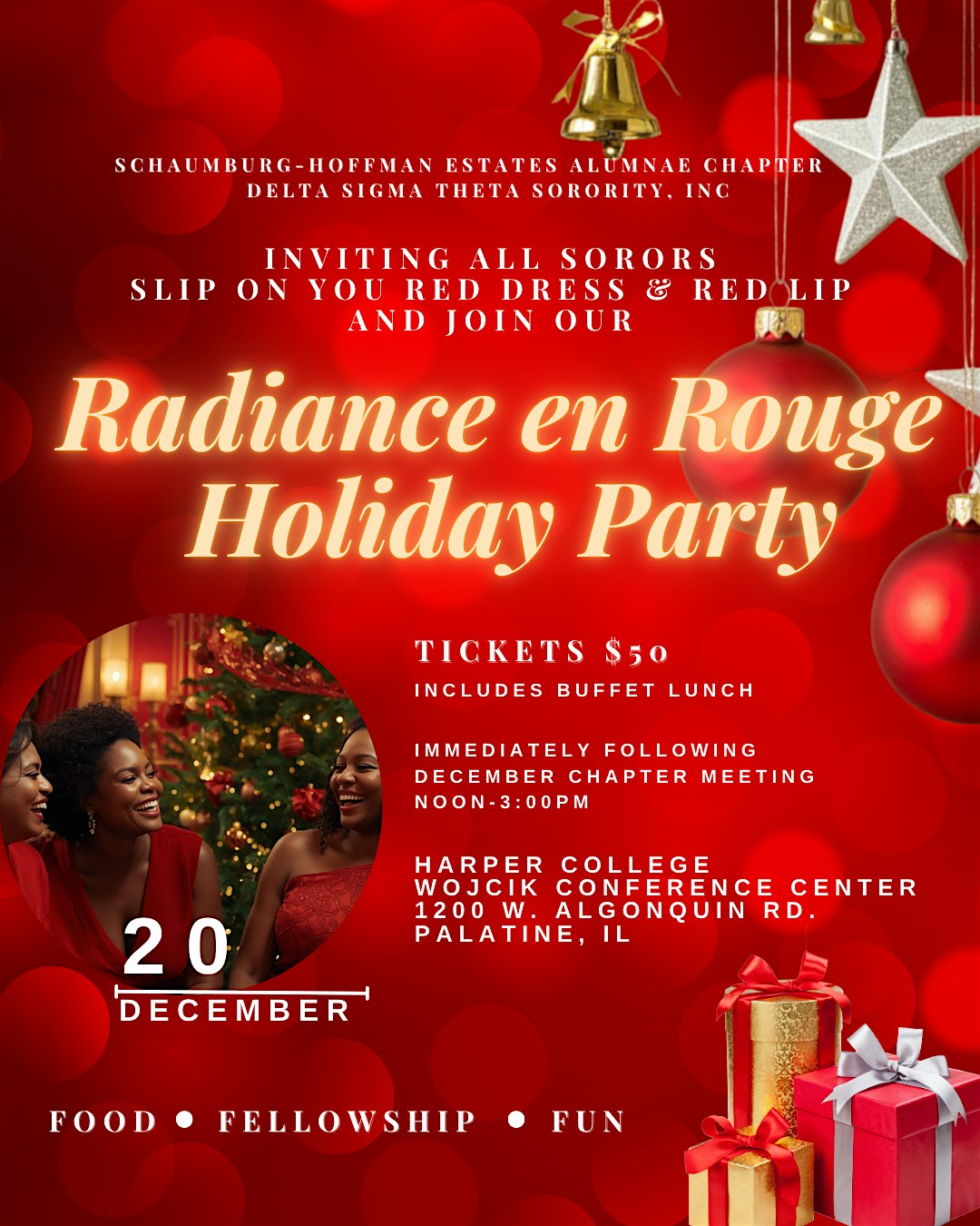 DST SHAC Radiance En Rouge Holiday Party 2025 at Wojcik Conference Center – Palatine, IL