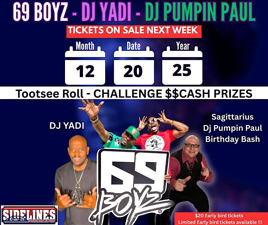 69Boyz – Tootsee Roll Challenge – Sagittarius Birthday Bash at Sidelines Sports Bar & Grill – Glen Burnie, MD