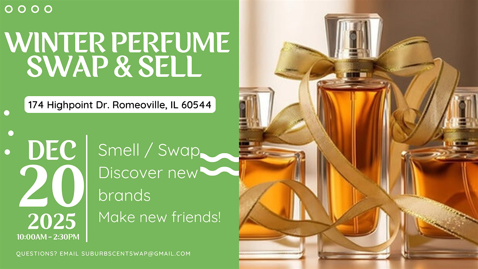 Winter Perfume Swap & Sell at Creative Arts Center – Romeoville, IL
