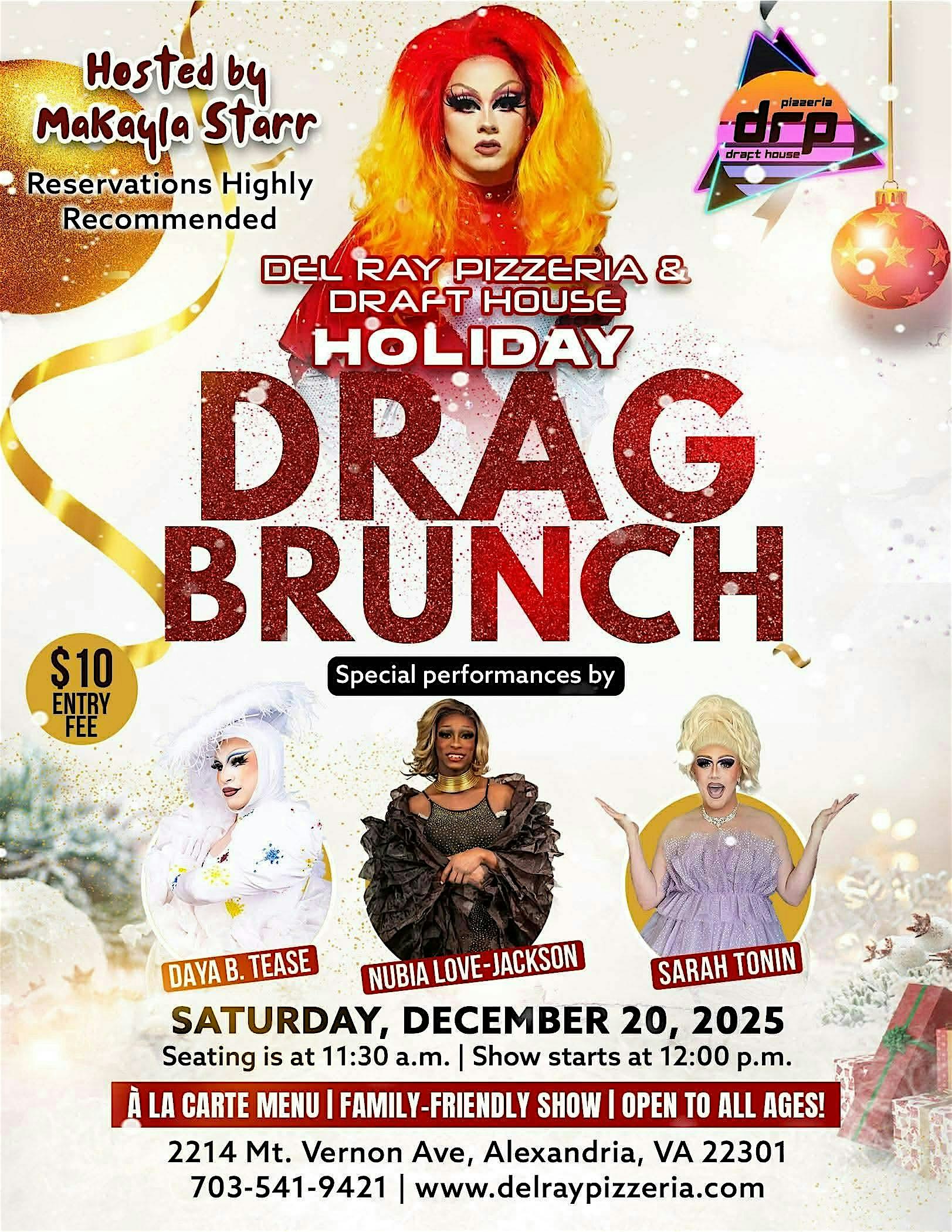 Del Ray Pizzeria Holiday Drag Brunch at Del Ray Pizzeria & Draft House – Alexandria, VA
