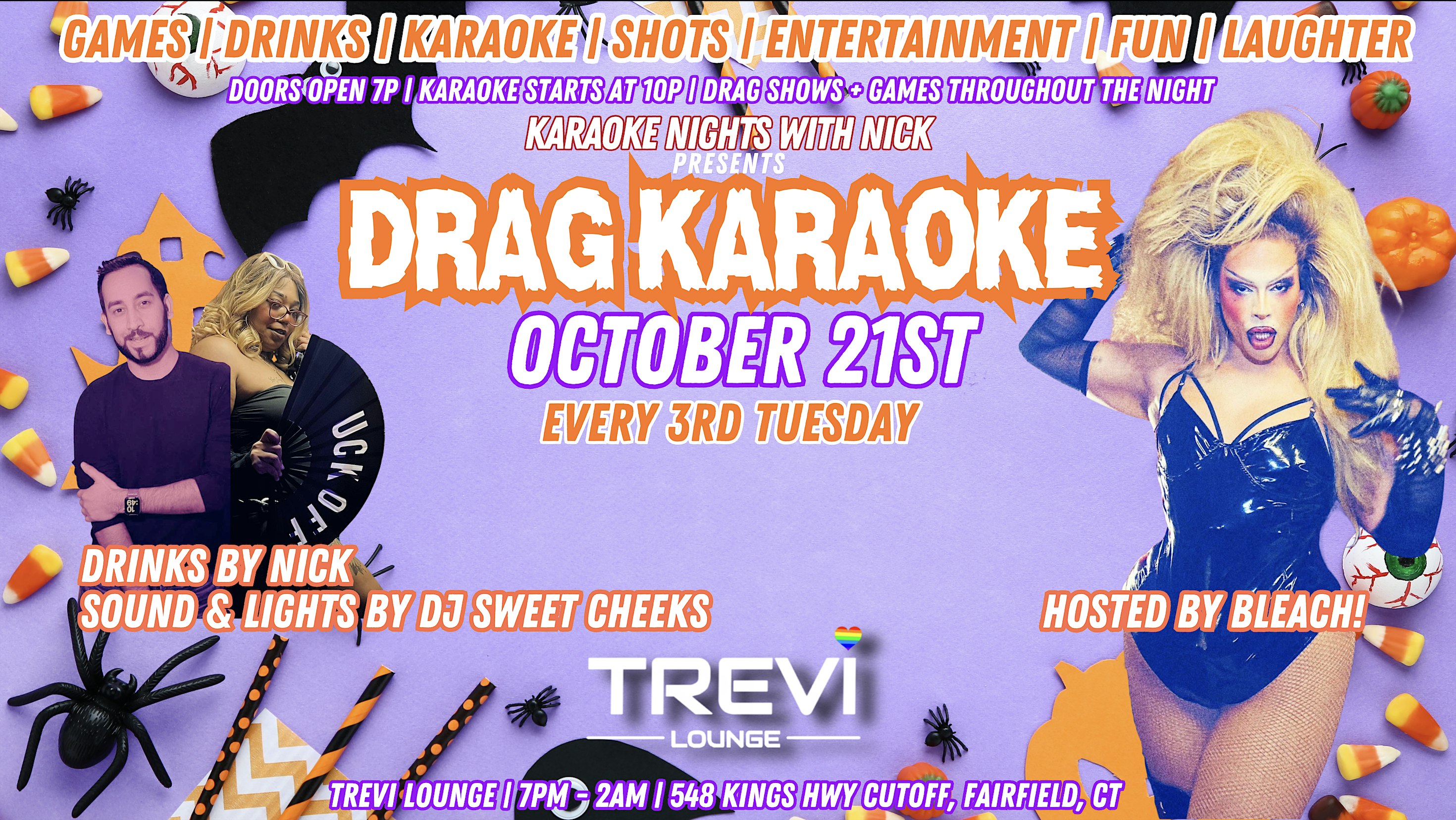 DRAG QUEEN KARAOKE at Trevi Lounge – Fairfield, CT