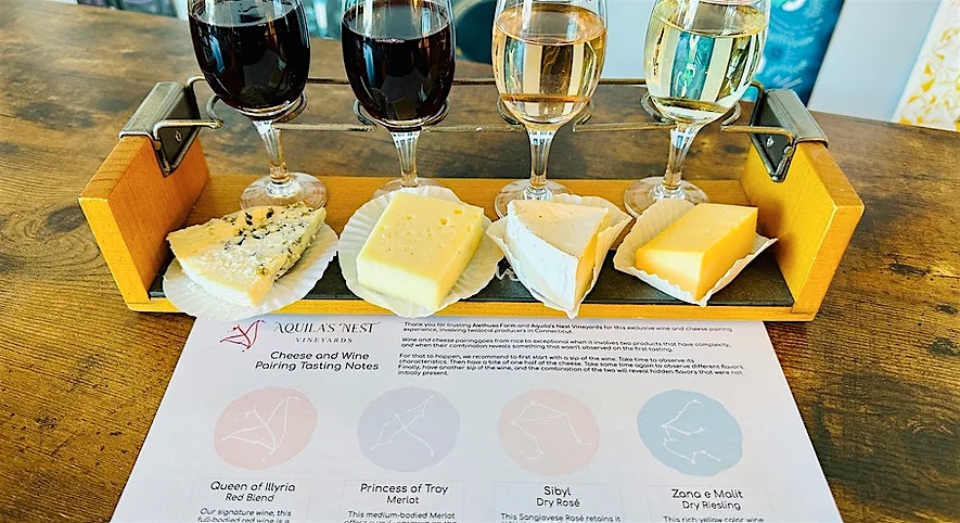 Local Cheese & Wine Pairing at Aquila’s Nest Vineyards – Newtown, CT