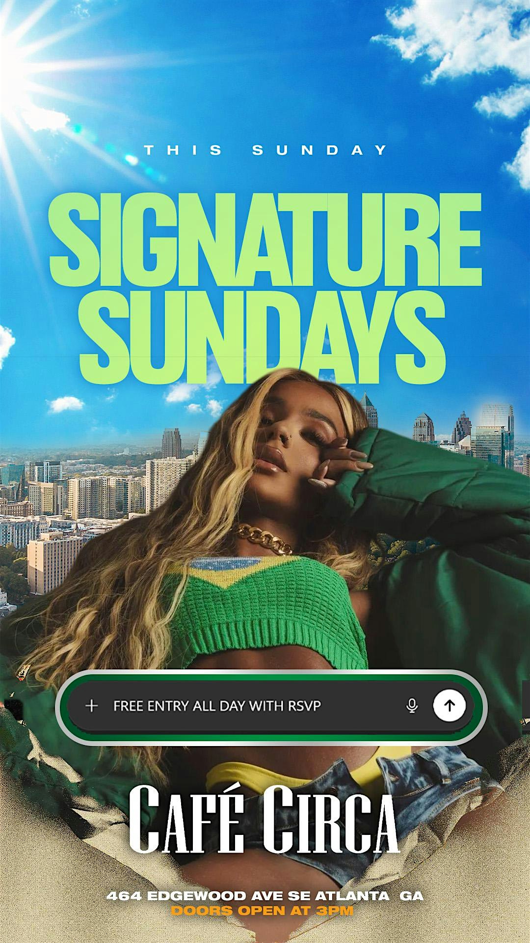 ATL’S #1 ROOFTOP BRUNCH DAY PARTY! SIGNATURE SUNDAYS! at Cafe Circa – Atlanta, GA