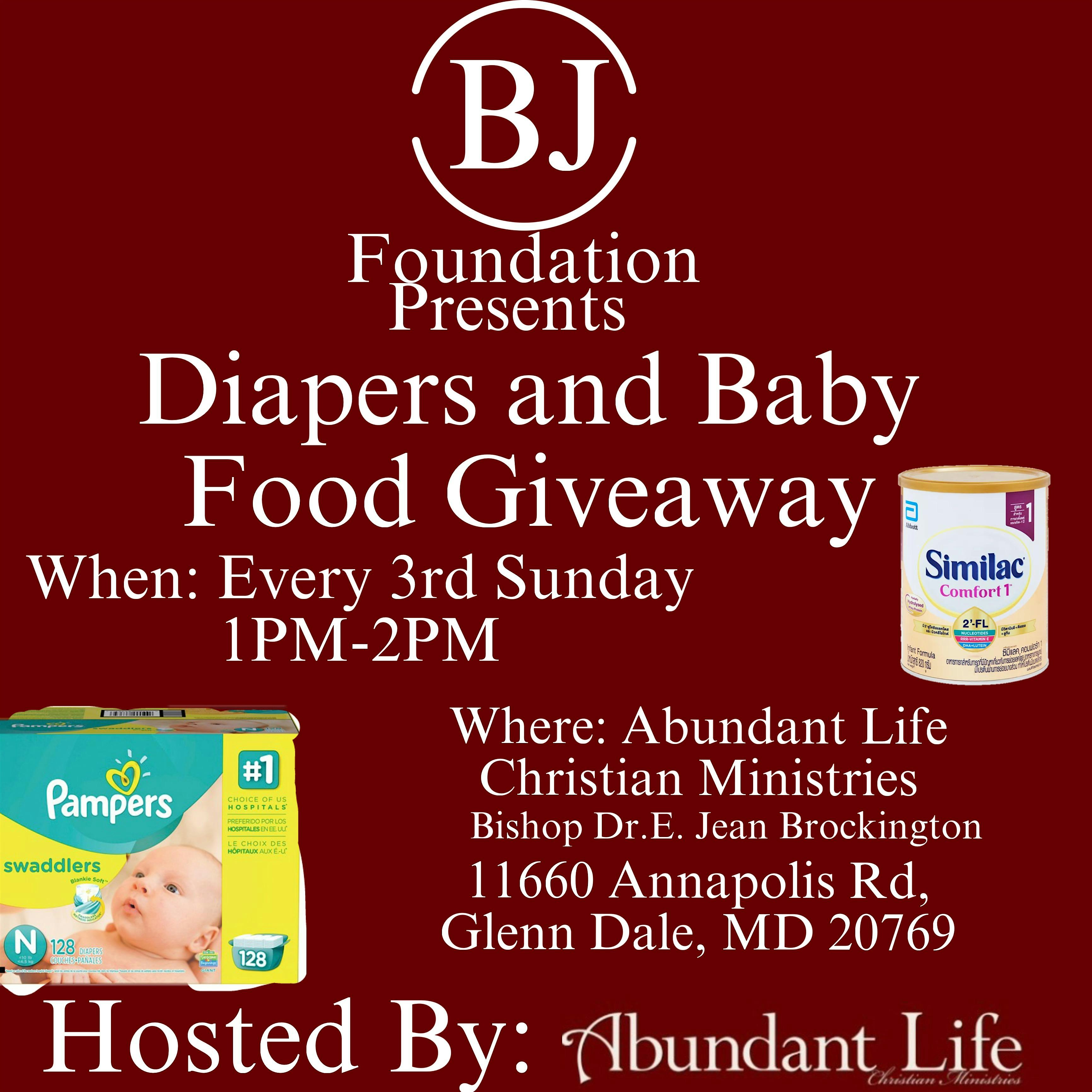 Diaper and Baby Food Giveaway at 11660 Annapolis Rd – Glenn Dale, MD