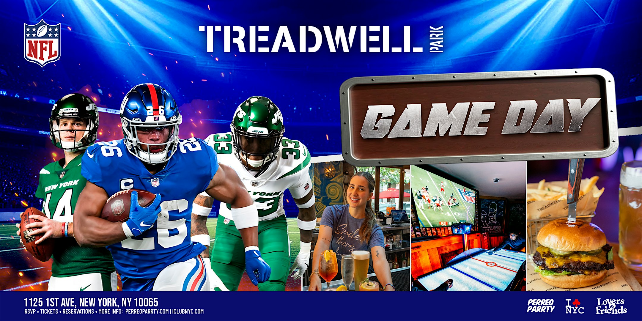 12/22 MONDAY NIGHT GAME DAY @ TREADWELL PARK UES – Bites & Games at Treadwell Park – New York, NY