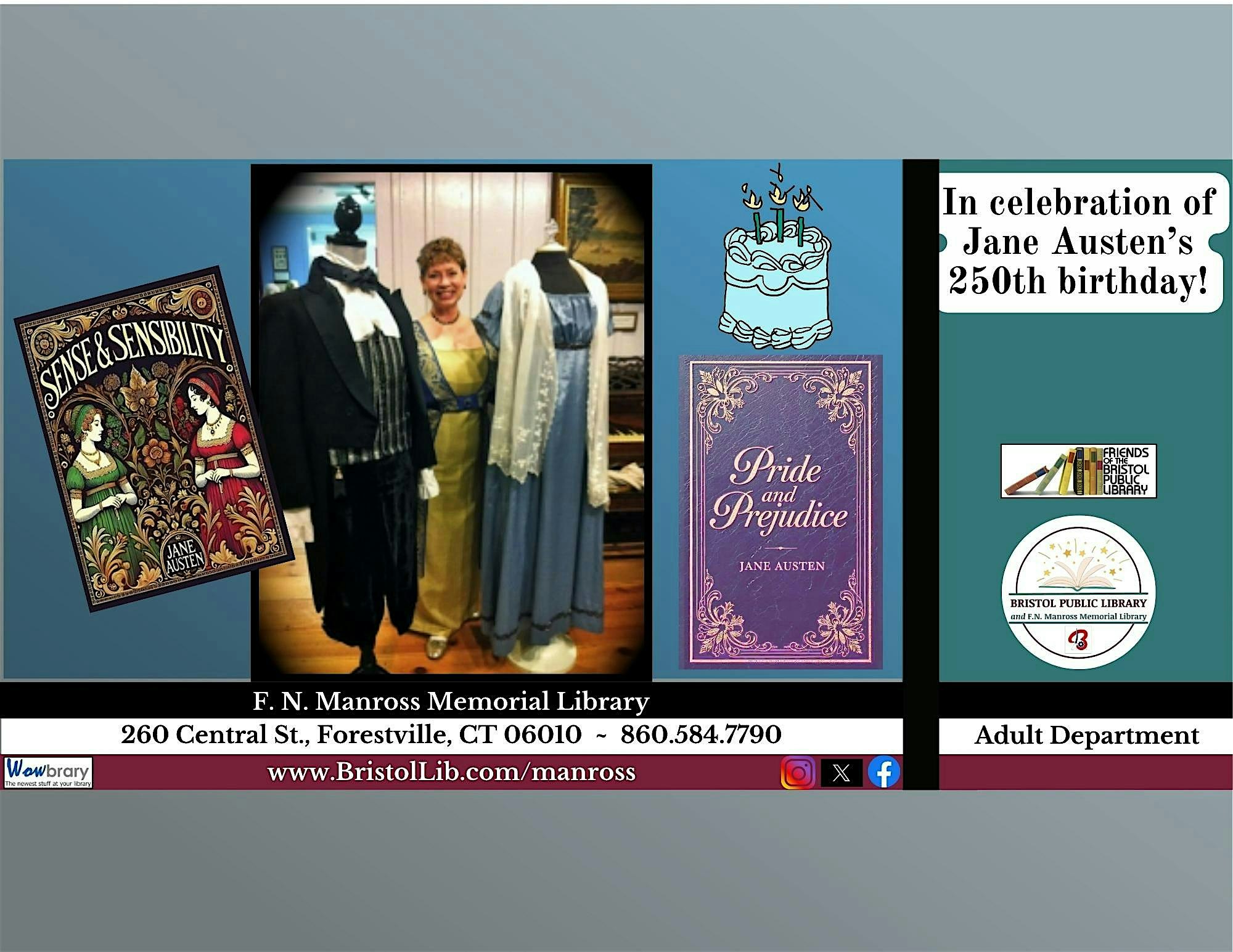 Jane Austen Night at Manross Memorial Library – Bristol, CT
