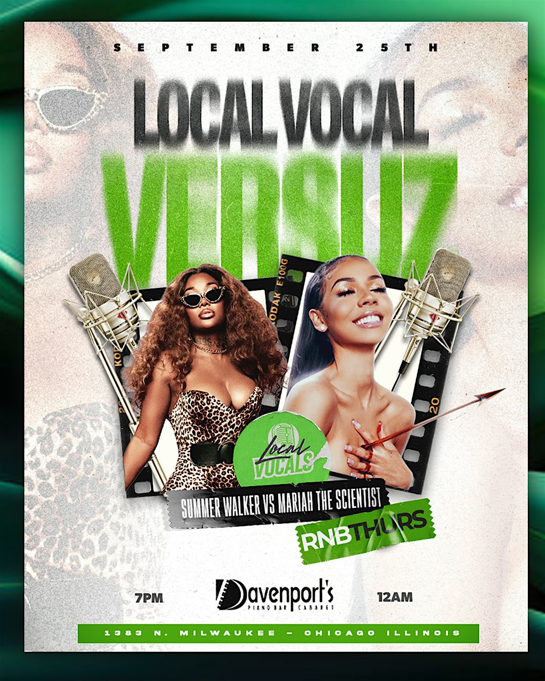 LOCAL VOCAL R&B THURSDAY at Davenport’s Piano Bar and Cabaret – Chicago, IL