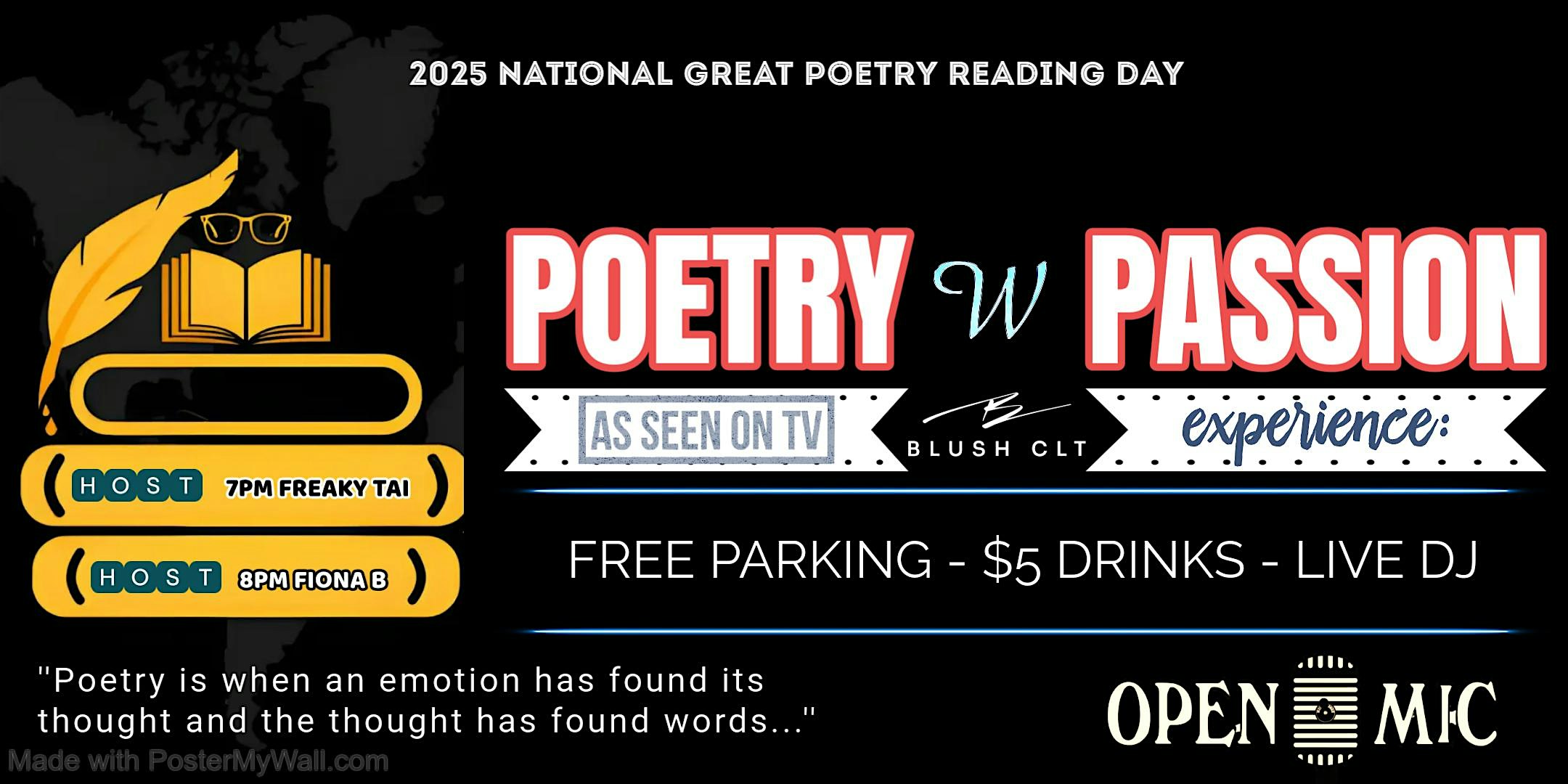 Poetry With Passion at Blush CLT – Charlotte, NC