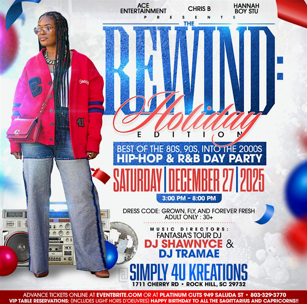 The Rewind : The Holiday Edition at Simply 4U Kreations Event Center & More – Rock Hill, SC