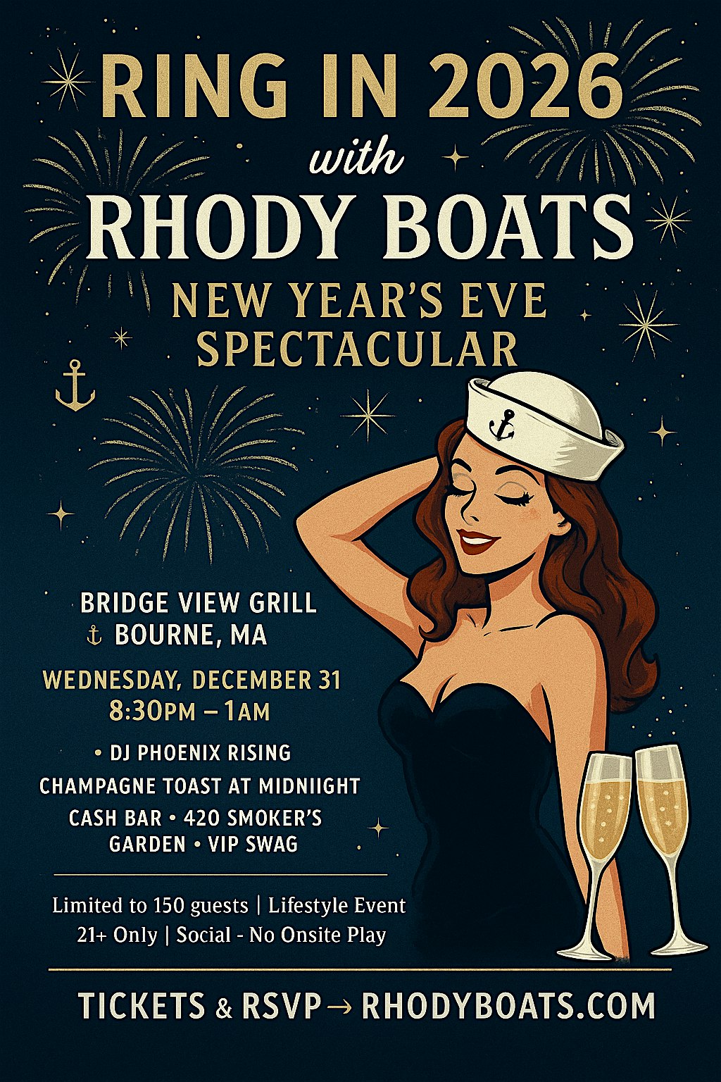 New Year’s Eve Gets Sexy & Naughty! at Bridge View Grill – Bourne, MA