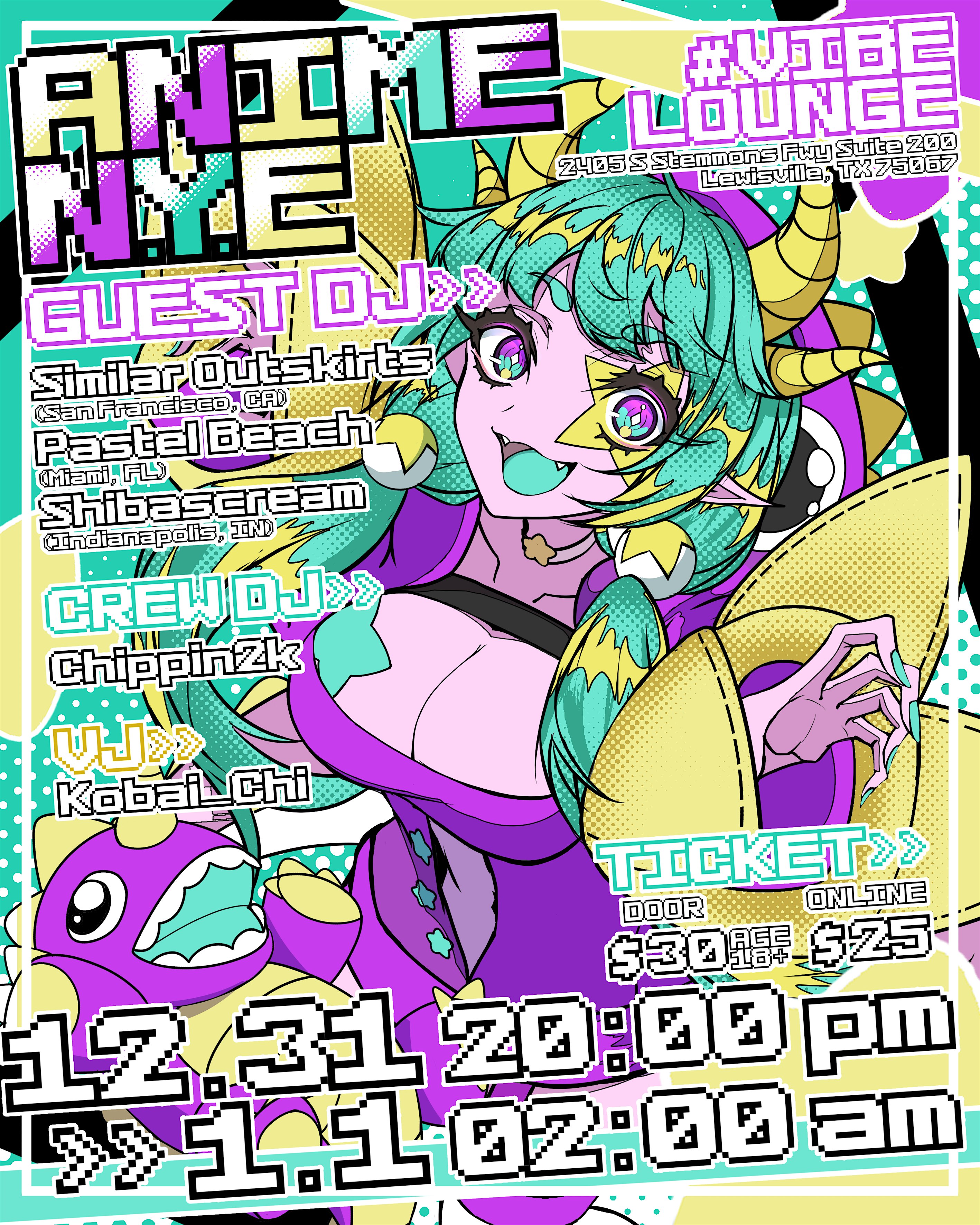 ANIME NYE: New Years Cosplay Rave (DALLAS) at VIBE Lounge – Lewisville, TX