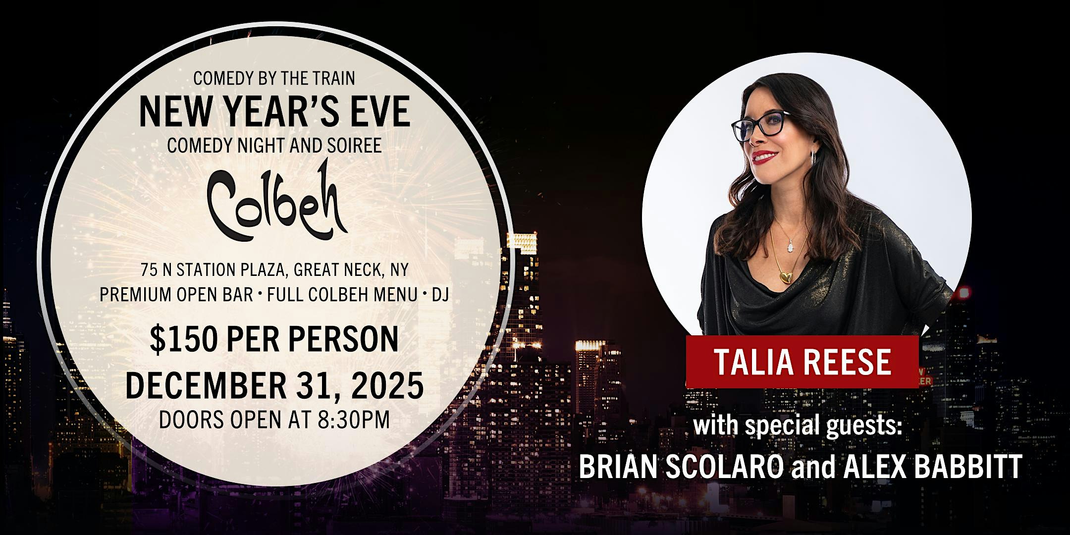 New Year’s Eve Comedy Night and Soiree at Colbeh! at Colbeh Restaurant – Great Neck, NY