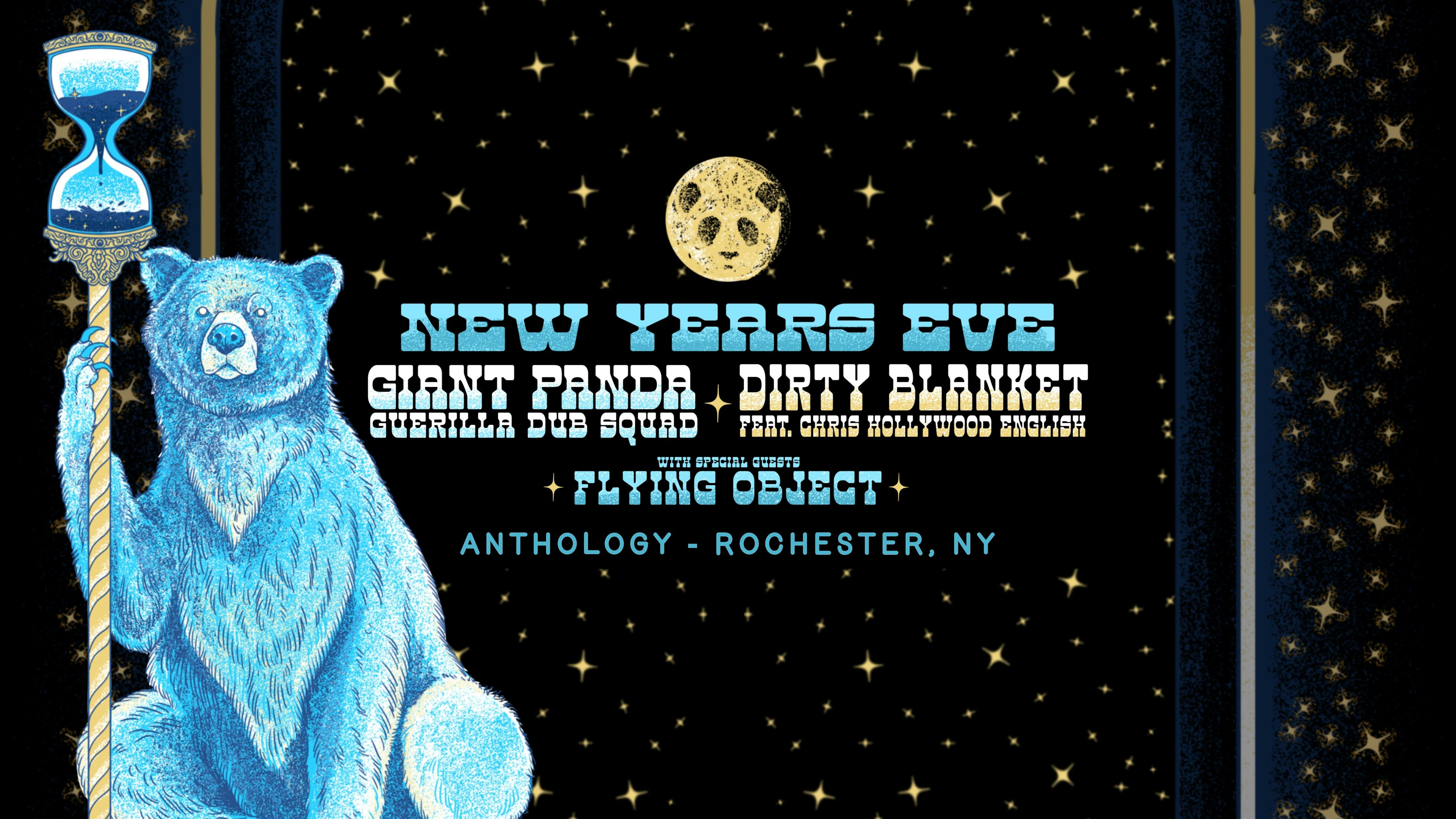 NYE with GIANT PANDA GUERILLA DUB SQUAD and Dirty Blanket at Anthology – Rochester, NY