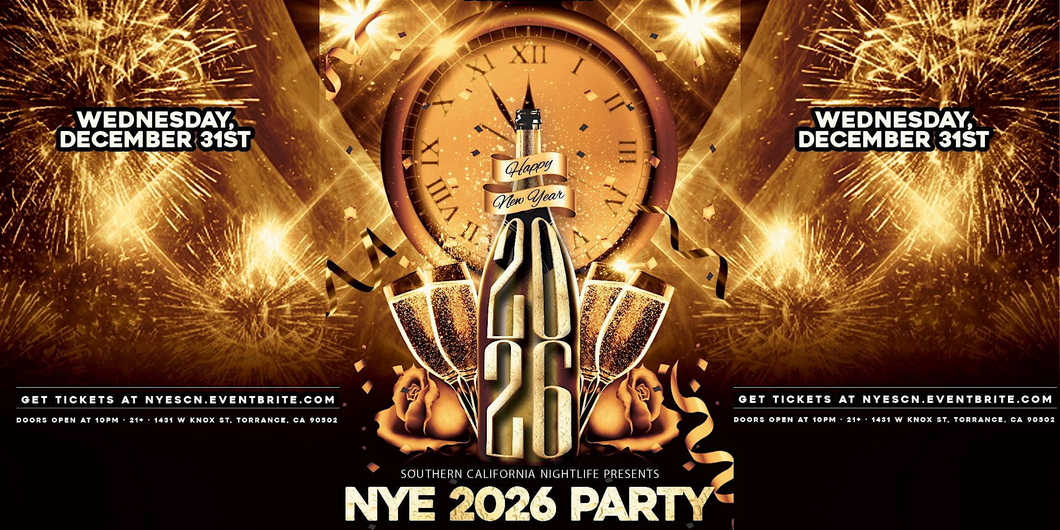 SCN: New Year’s Eve 2026 Party 21+ in Torrance, CA! (NYE Celebration) at View Nightclub – Torrance, CA