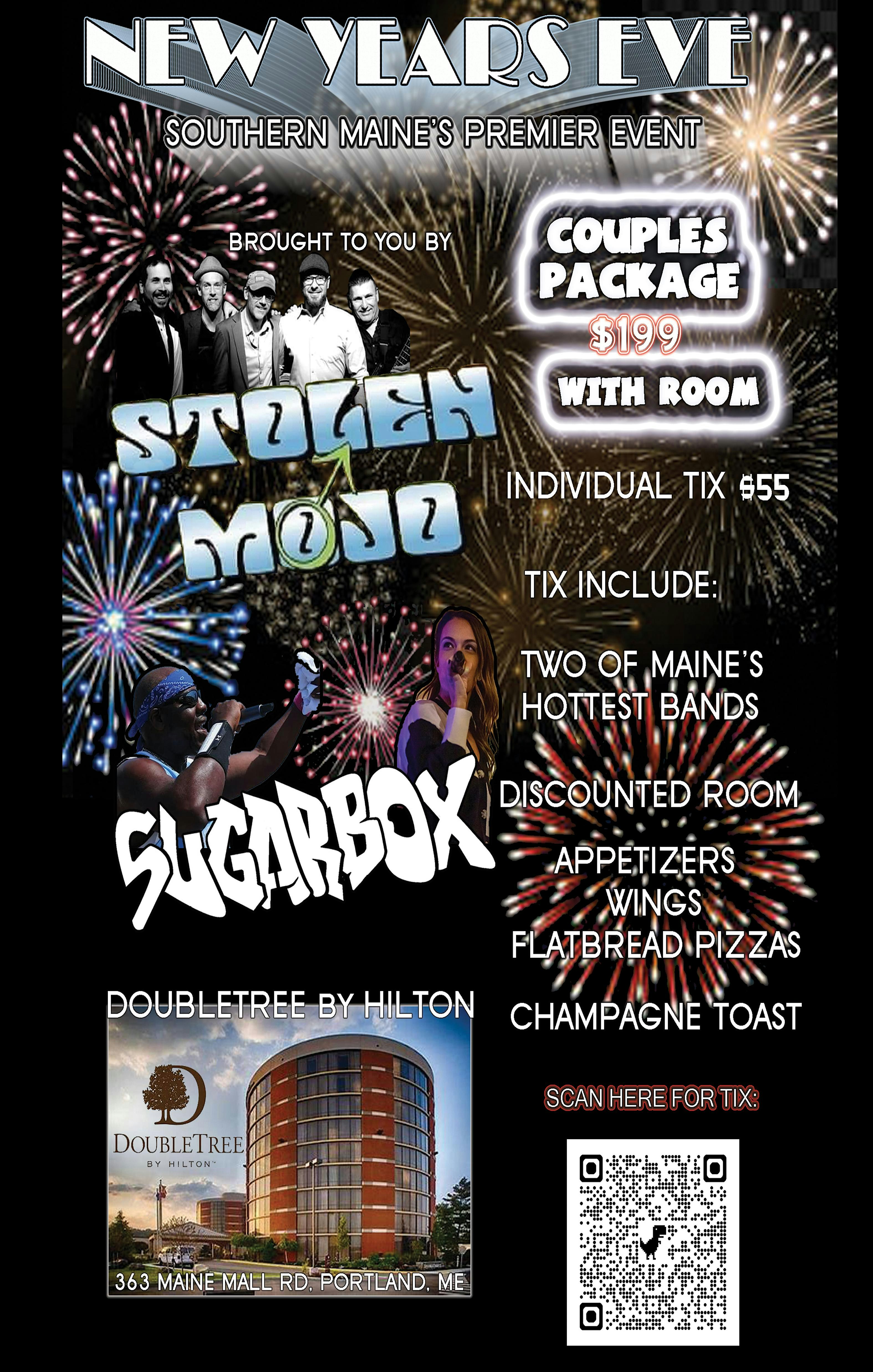 Stolen Mojo & Sugarbox New Years Eve 2.0! At the Double Tree! at DoubleTree by Hilton Hotel Portland, ME – Portland, ME