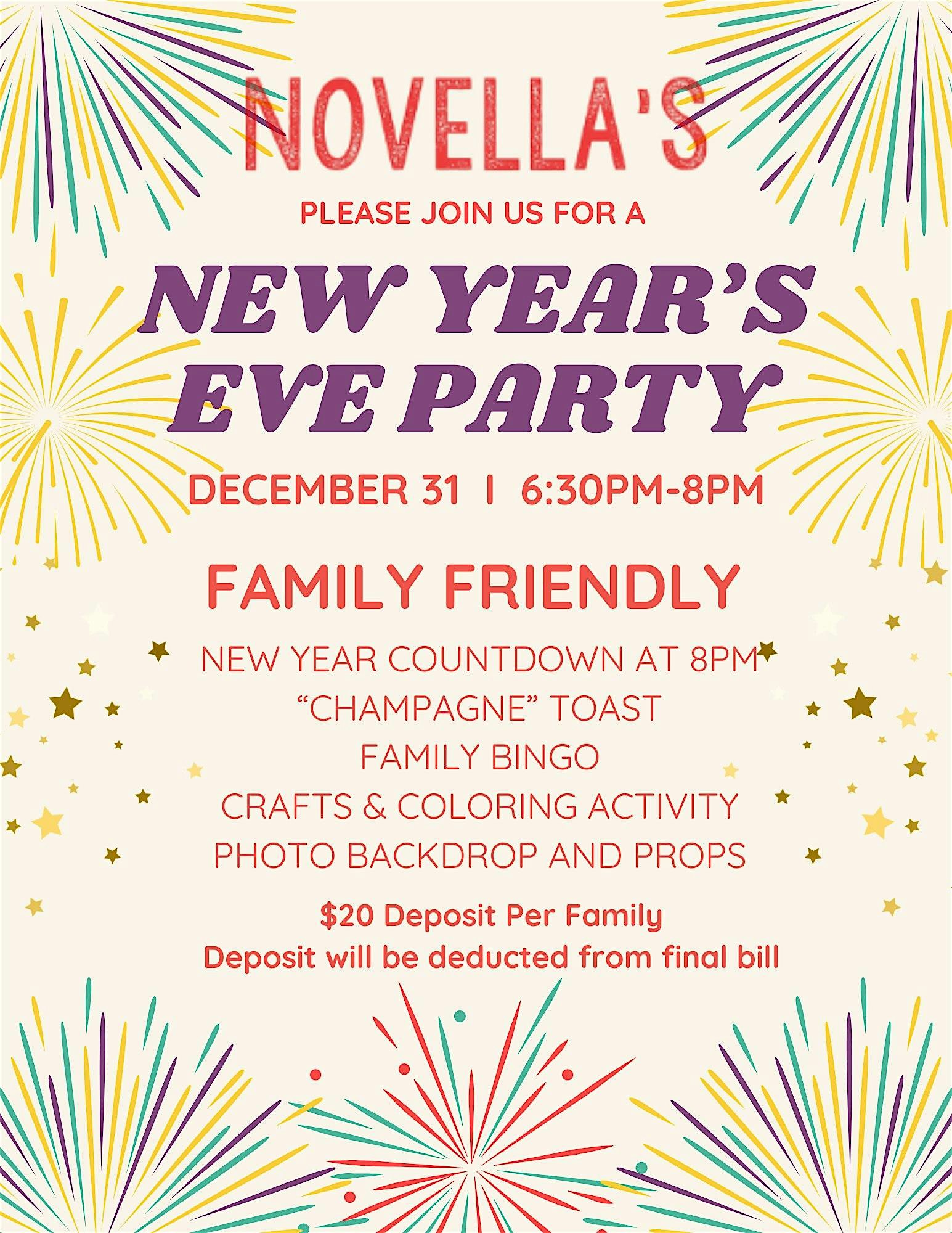 Family Friendly New Year’s Eve Party at 426 N Main St – Milford Charter Township, MI