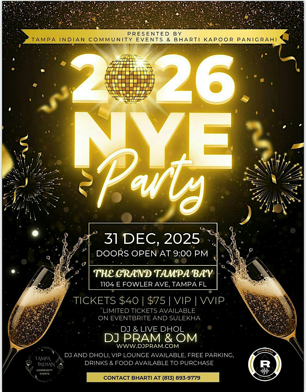 New Year Eve Bash 2026 at 1104 E Fowler Ave – Tampa, FL