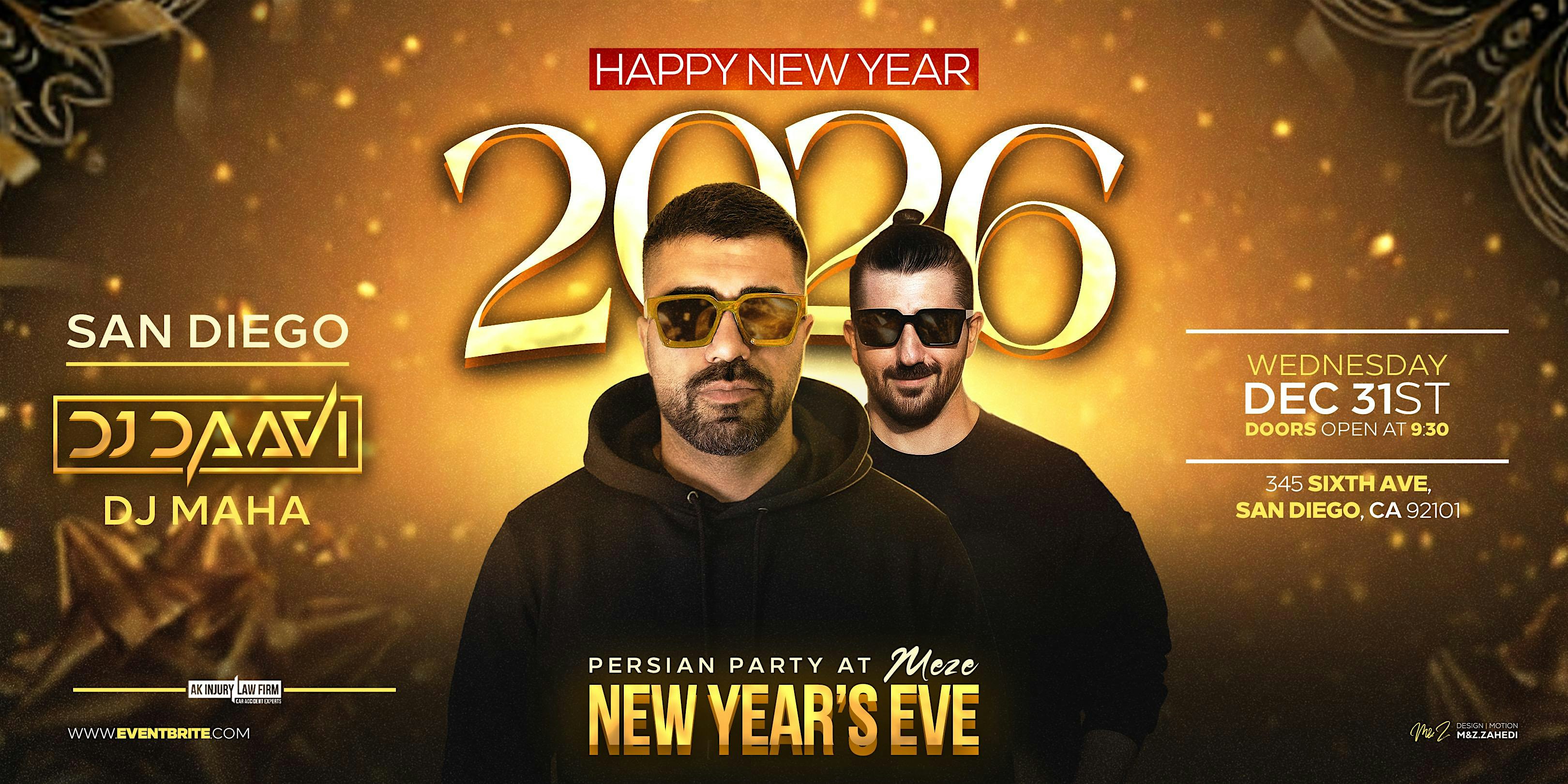New Year’s Eve 2026 Celebration at Meze Greek Fusion – San Diego, CA