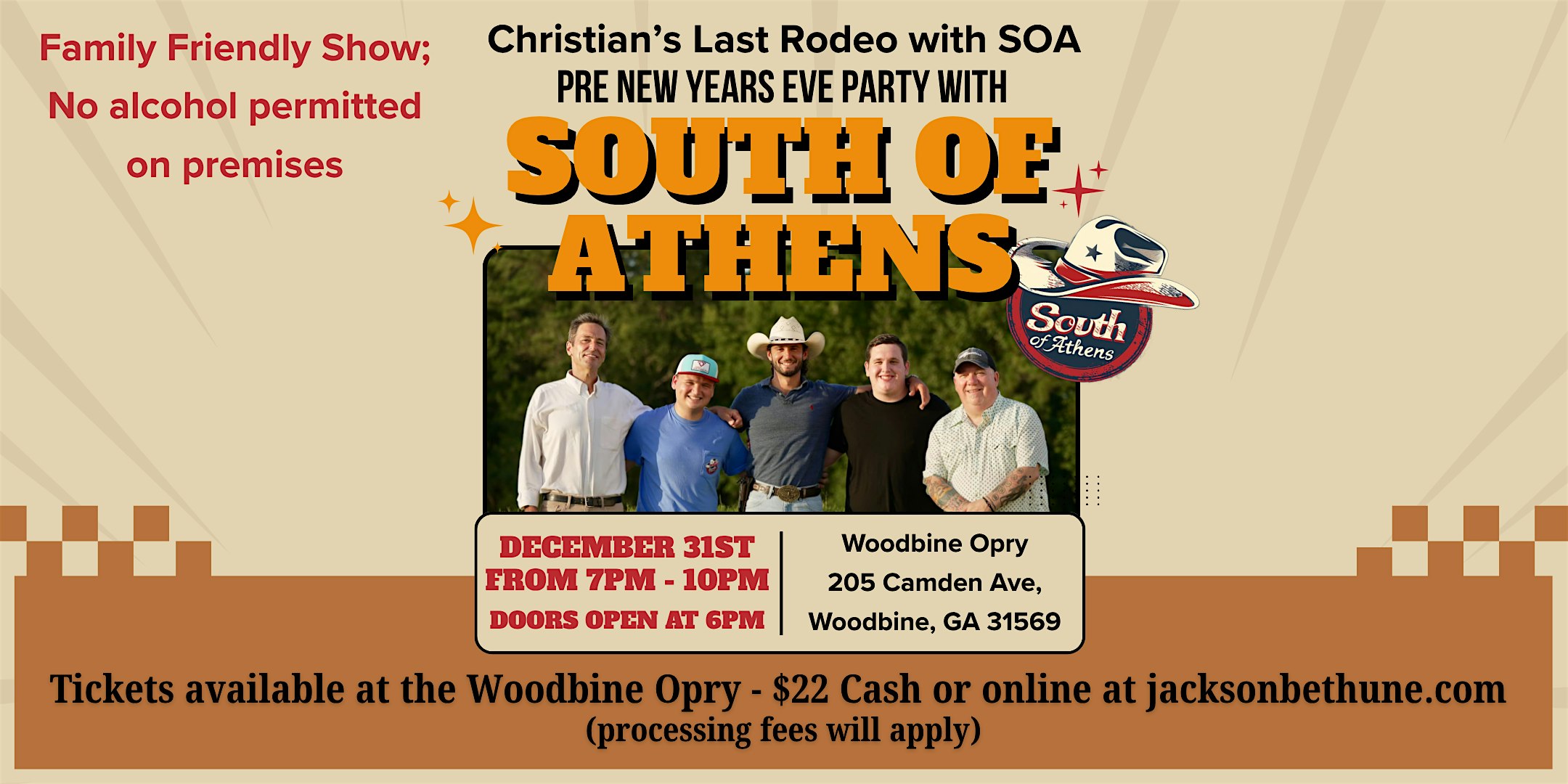 South of Athens Pre–New Year’s Eve Party! at Woodbine Opry – Woodbine, GA