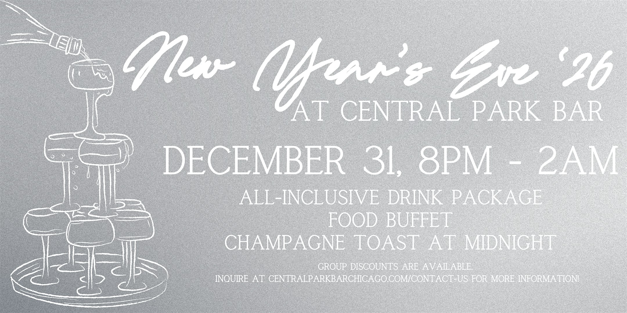 New Year’s Eve at Central Park Bar at Central Park Bar – Chicago, IL