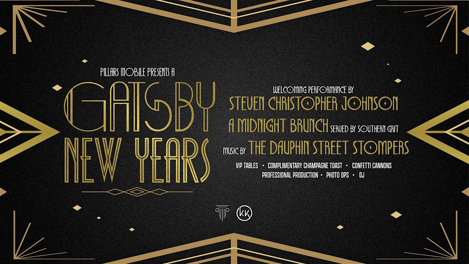 Pillars Mobile Presents a Gatsby New Years Celebration at 1757 Government St – Mobile, AL