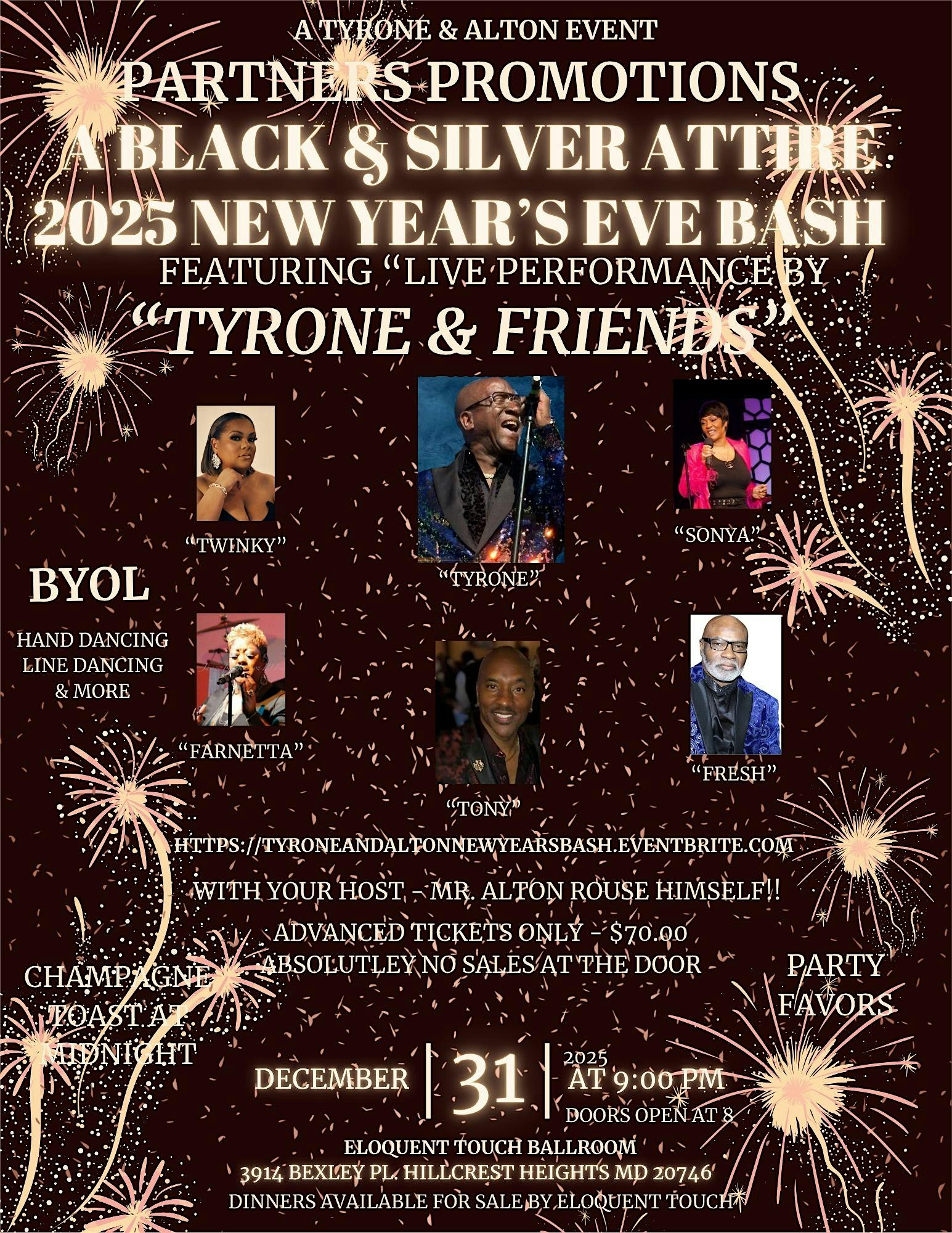 Tyrone and Alton New Year’s Eve Bash at Eloquent Touch Ballroom – Hillcrest Heights, MD