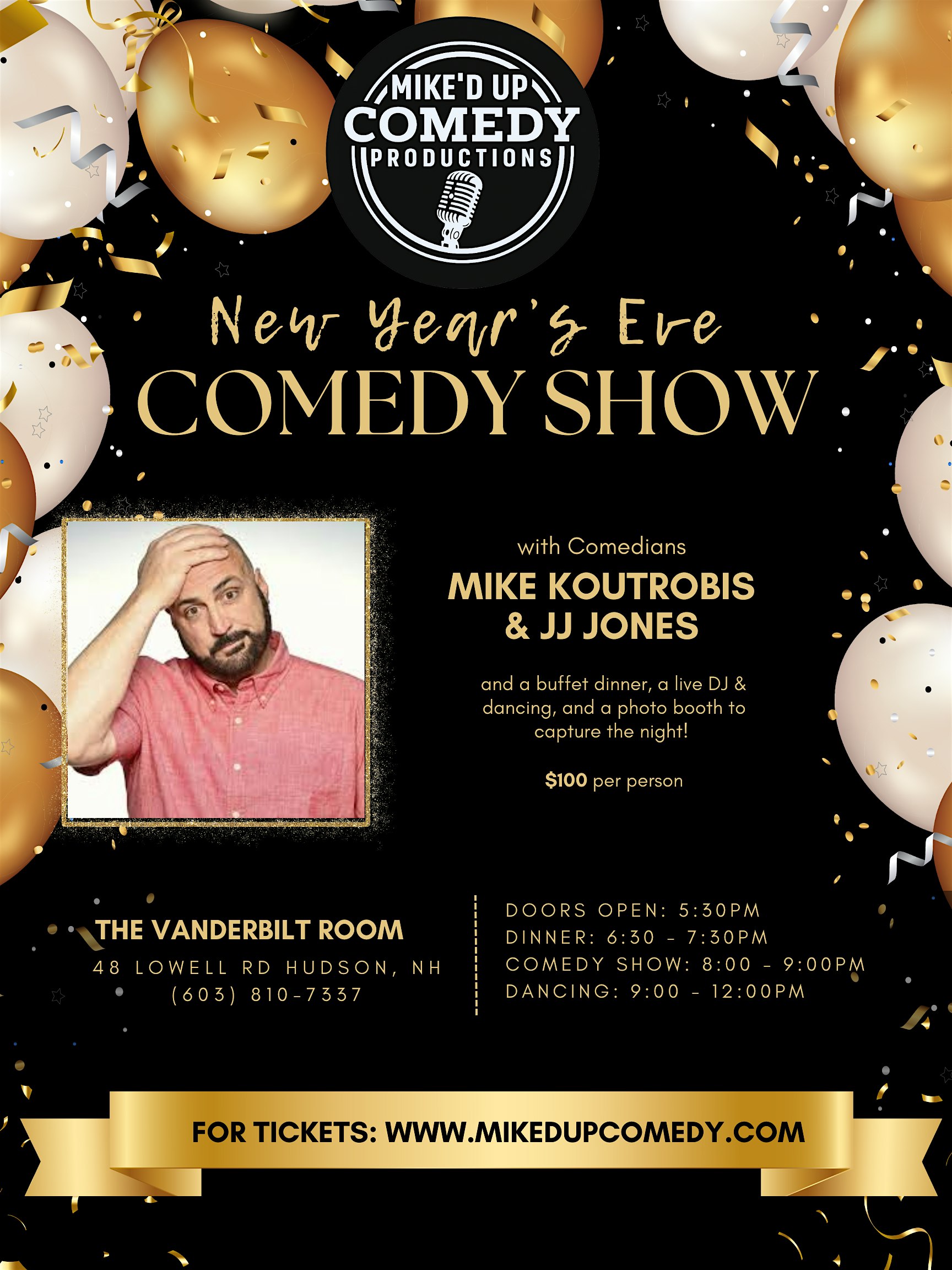 New Years Eve at The Vanderbilt Room at Vanderbilt Room & Banquet Facility – Hudson, NH