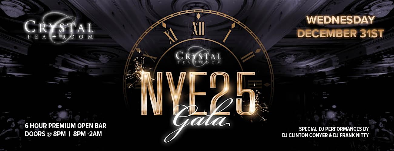 New Year’s Eve at Crystal Tea Ballroom – Philly’s Best NYE Party Feat. BAND (TBA) & DJ Smooth at Crystal Tea Room – Philadelphia, PA