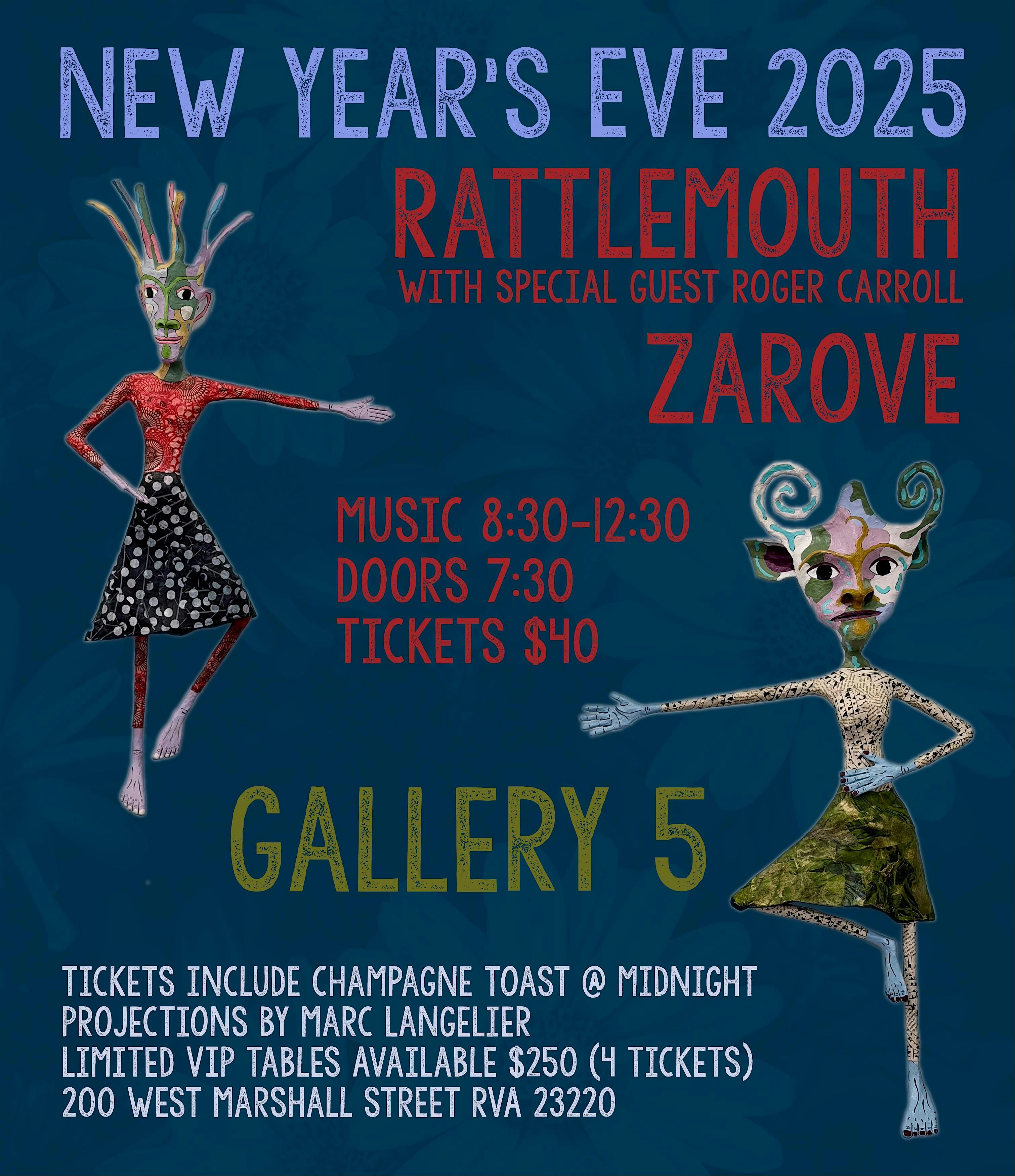 New Year’s Eve with Rattlemouth and Zarove at Gallery5 – Richmond, VA