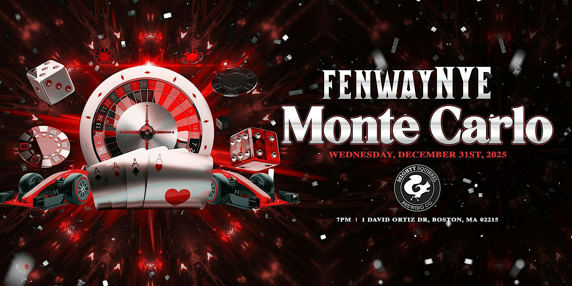 Boston New Year’s Eve 2026 @ Mighty Squirrel – Monte Carlo at Mighty Squirrel Taproom & Kitchen – Boston, MA