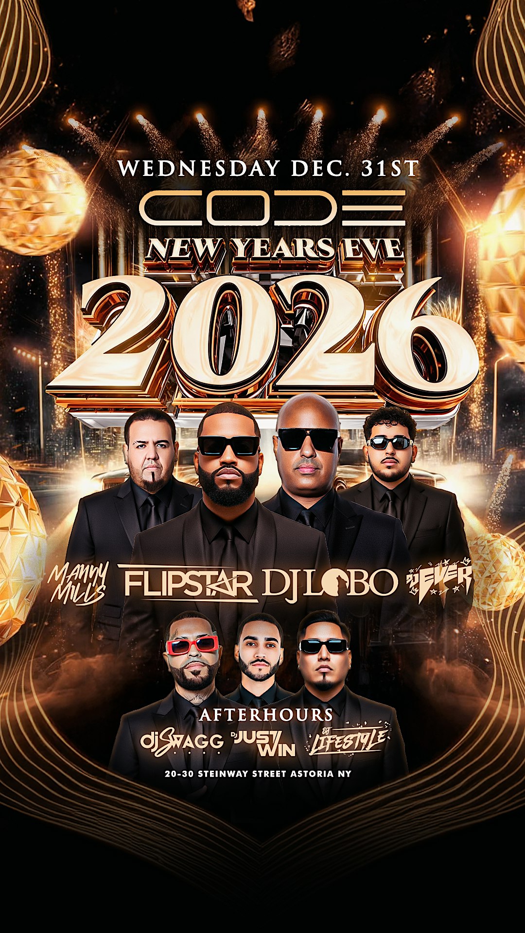 The Ultimate New Years Eve Celebration at CODE Astoria at CODE ASTORIA – Queens, NY