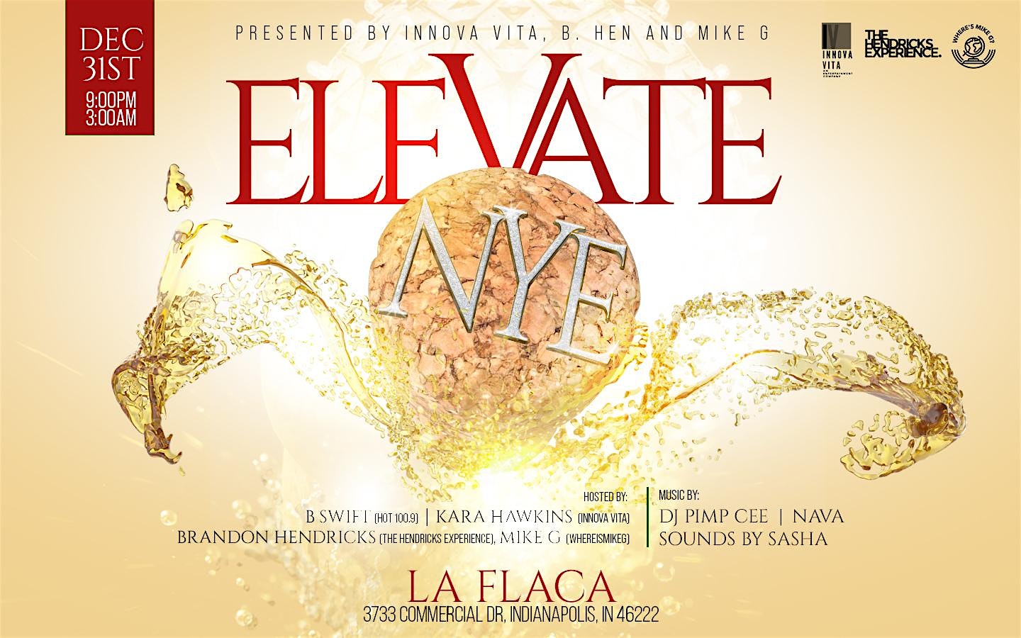 ELEVATE NYE at La Flaca at The Square – Indianapolis, IN