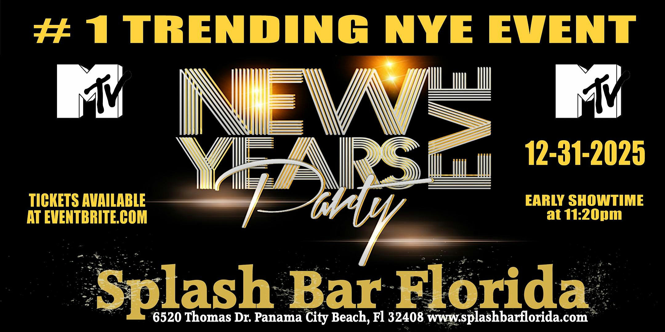 NEW YEAR’S EVE AT SPLASH BAR PANAMA CITY BEACH at Splash Bar Florida – Panama City Beach, FL