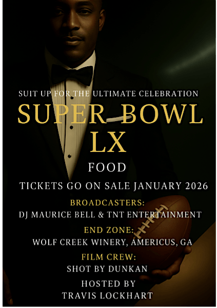 Super Bowl LX Black Tie at Wolf Creek Drive – Americus, GA