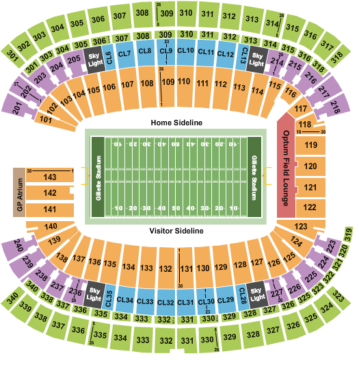 New England Patriots Season Tickets (Includes Tickets To All Regular Season Home Games) at Gillette Stadium – Foxborough, MA