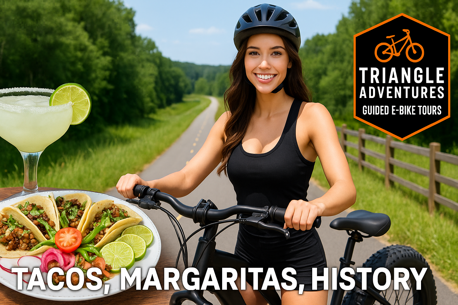 3hr Guided E-Bike Tour: Tacos, Margaritas, History – Raleigh, North Carolina