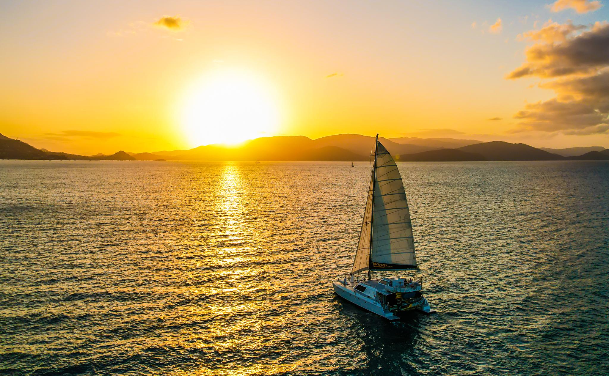 Airlie Beach: BYOB Sunset Sail in Style Catamaran Cruise – Pioneer Bay, Australia
