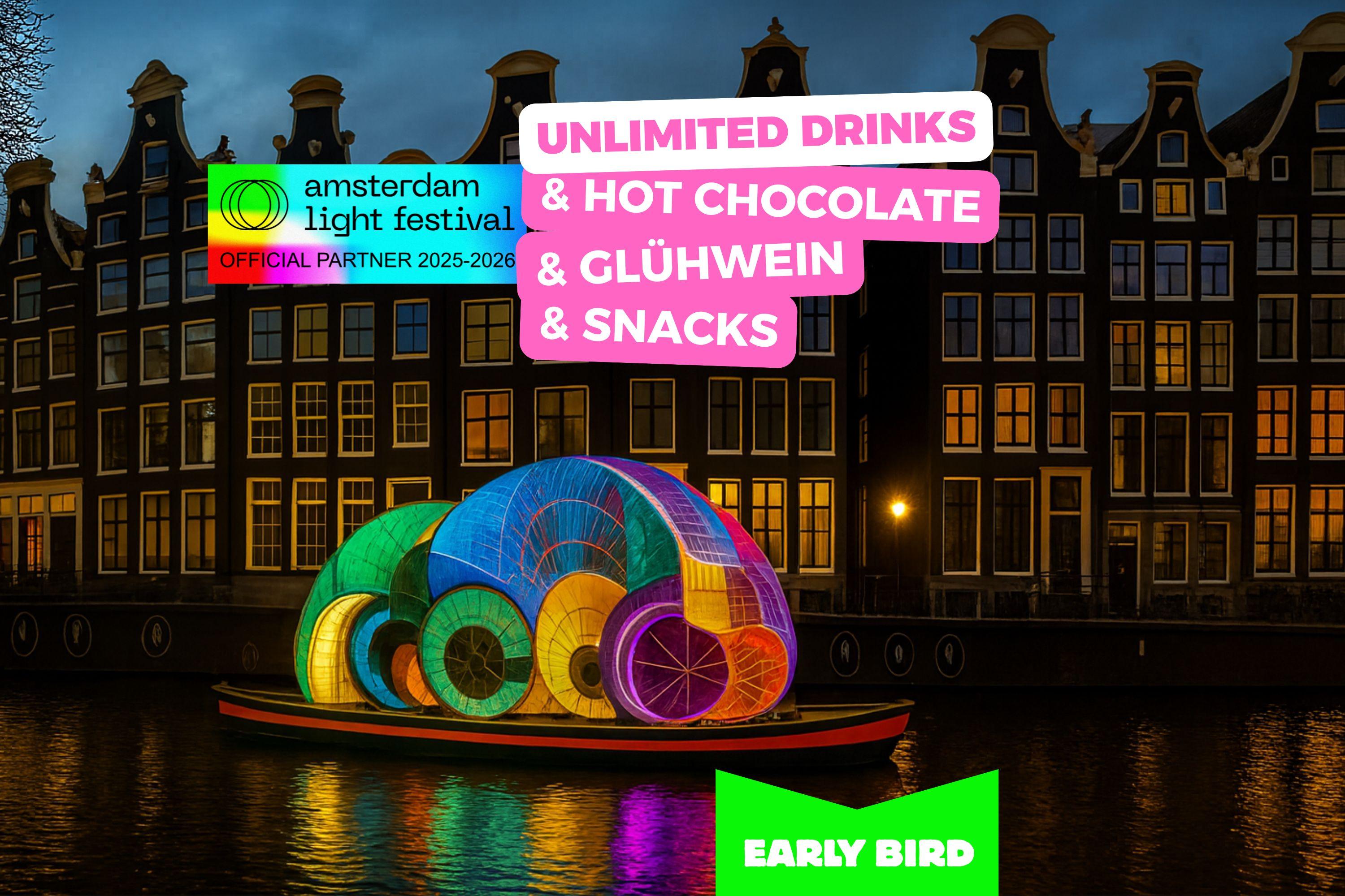 Amsterdam: Light Festival Cruise + Stroopwafel & Hot Choco – Amsterdam, Netherlands