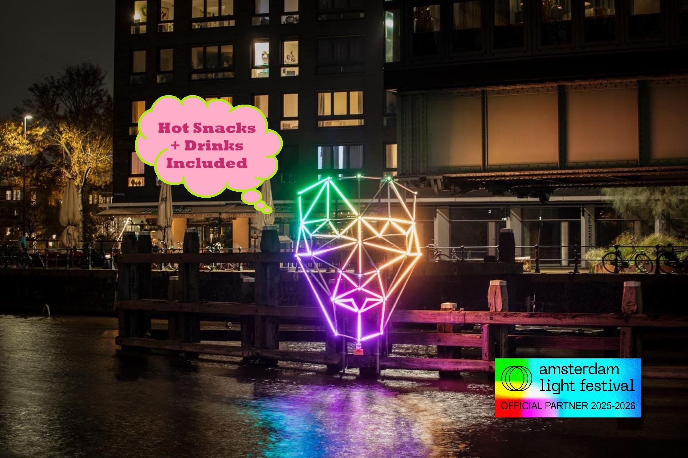 Amsterdam: Light Festival Cruise with Hot Snacks & Drinks – Amsterdam, Netherlands