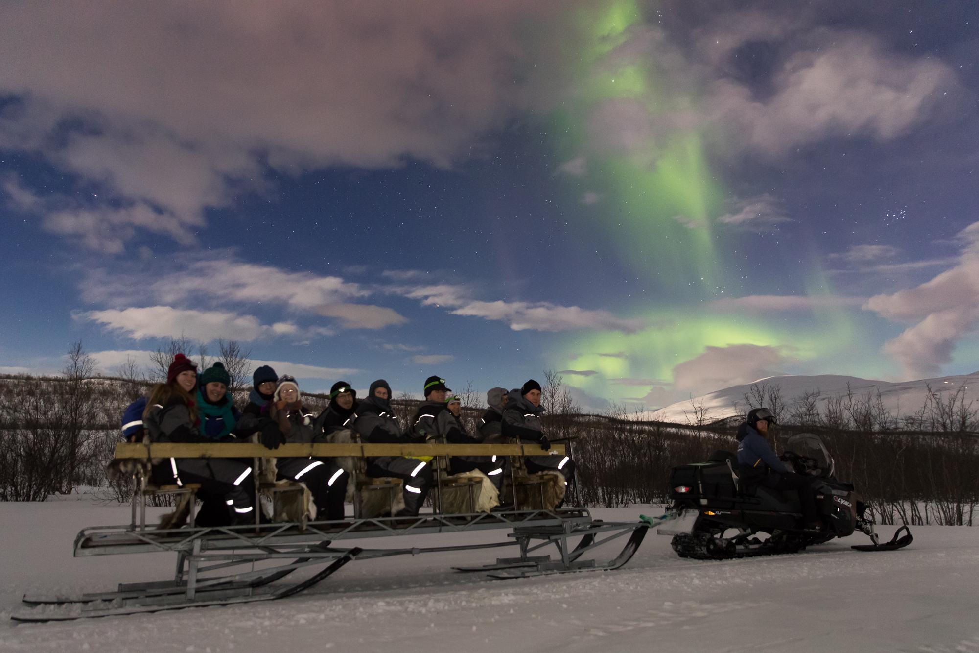 Aurora Snowmobile Sled Tour – Abisko, Sweden