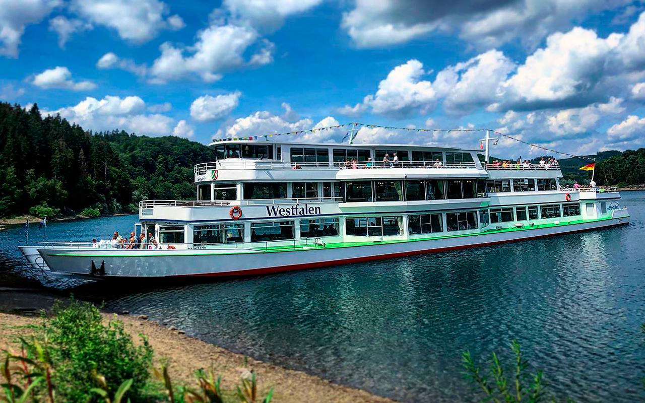 Biggesee: XXL Boat Ride with All-Inclusive Brunch Buffet – Attendorn, Germany