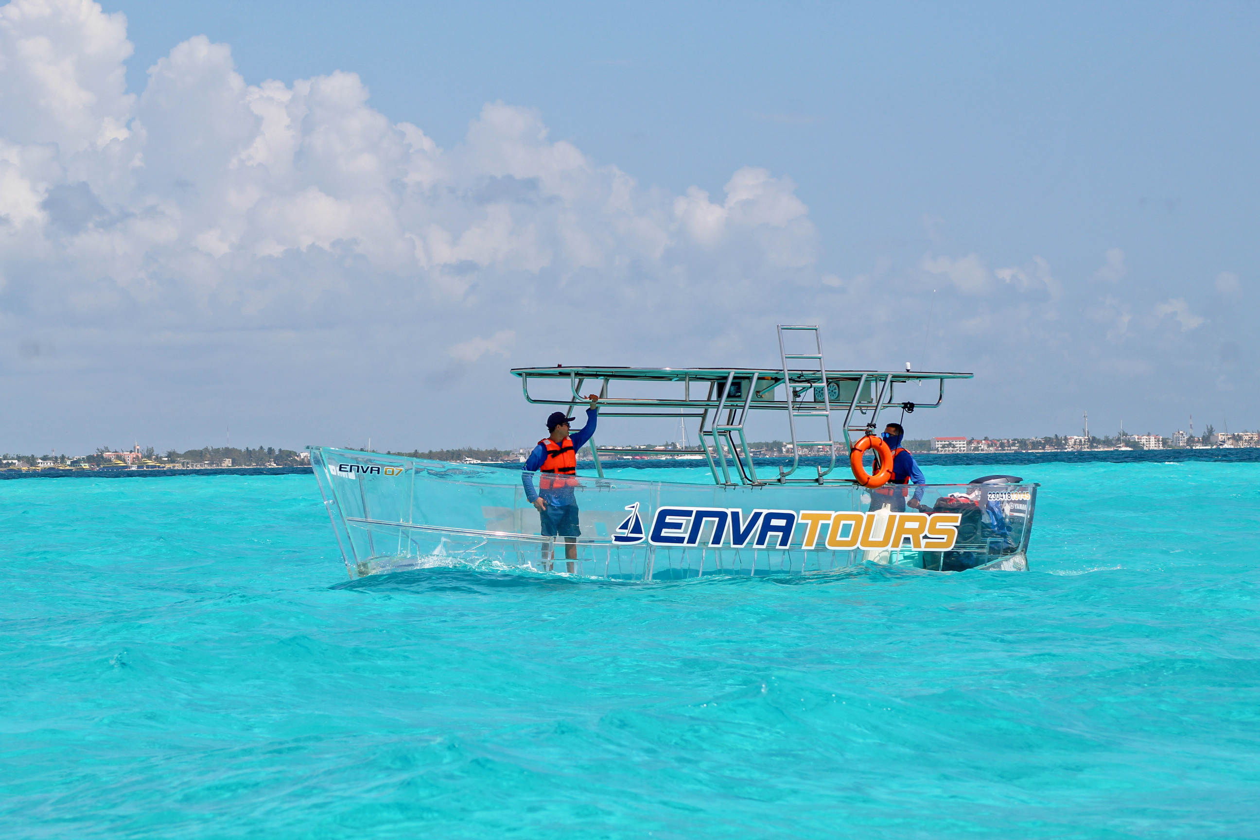 Cancún: Nichupté Lagoon Transparent Boat Tour with Drinks – Cancun, Mexico