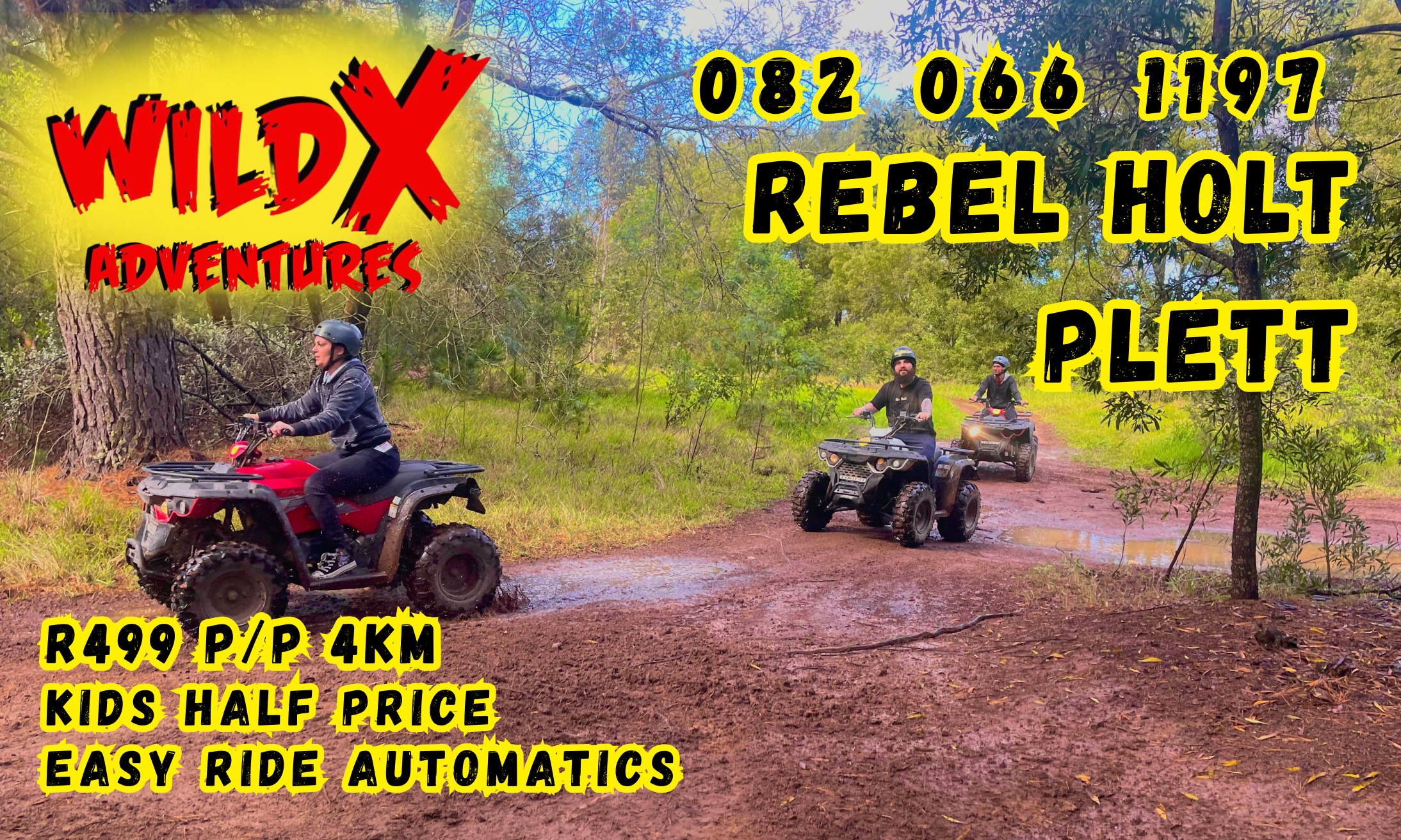 Garden Route: Quad Bike Ride at Rebel Holt Harkerville – 4KM – Plettenberg Bay, South Africa